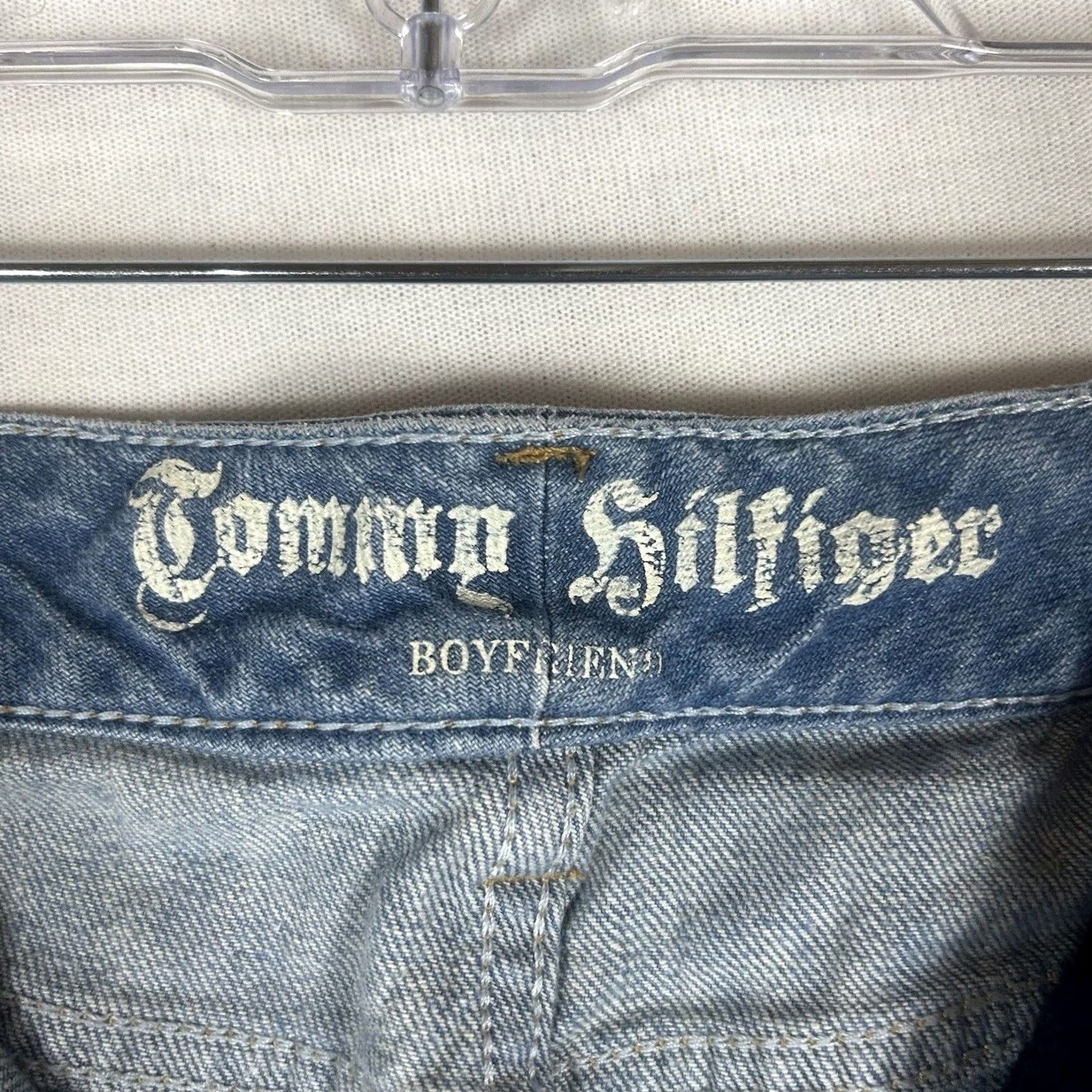 Tommy Hilfiger Tommy Hilfiger Jeans Womens 2 Boyfriend Mid Rise Medium Wash Denim Zip Inseam 30" Regular Fit Cotton Spandex Crew Womens Size 26" / US 2 / IT 38 - 3 Thumbnail
