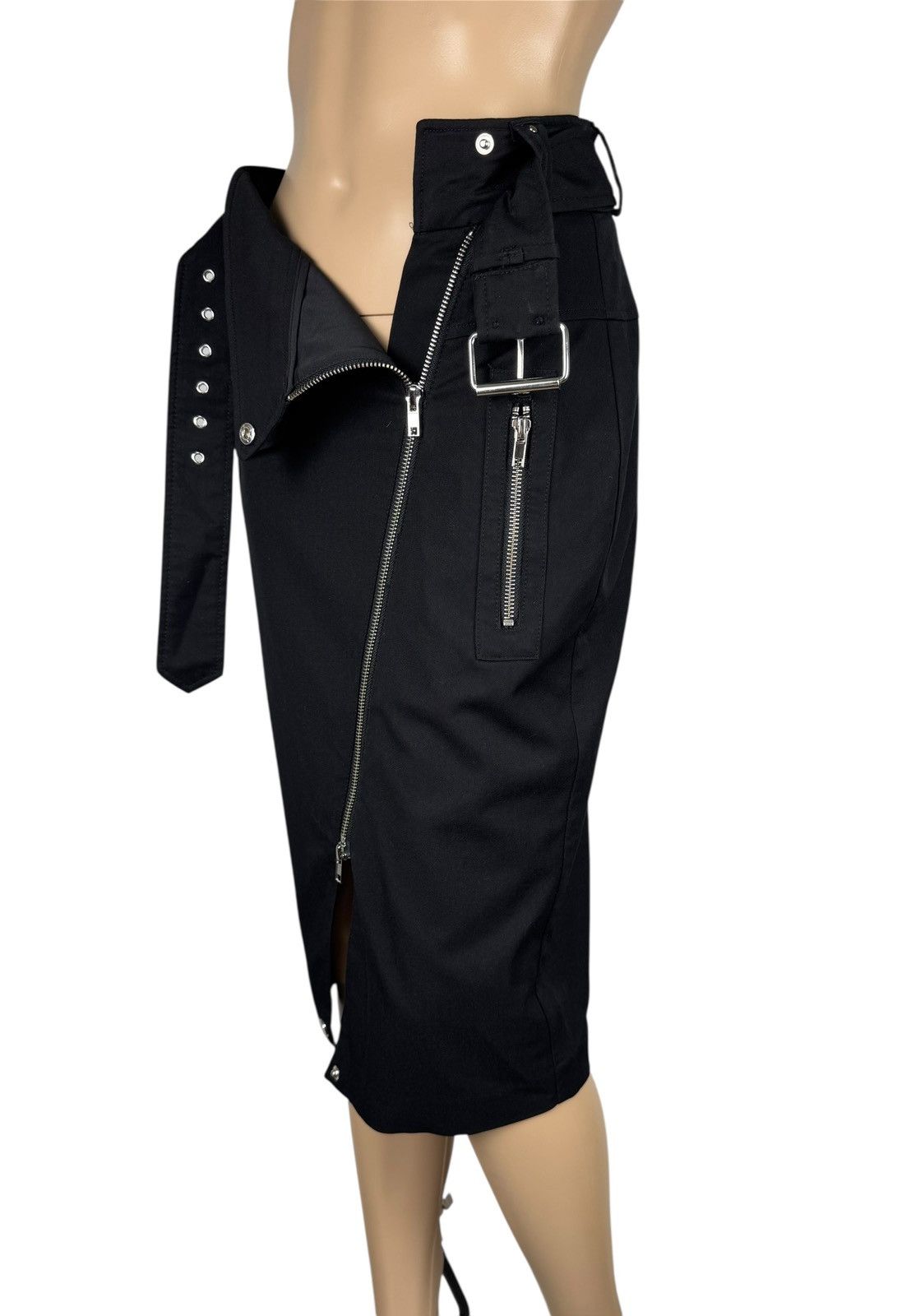 Jean Paul Gaultier Jean Paul Gaultier Lindex Skirt Pencil Full Zip Belted UK10 Size 28" / US 6 / IT 42 - 12 Thumbnail