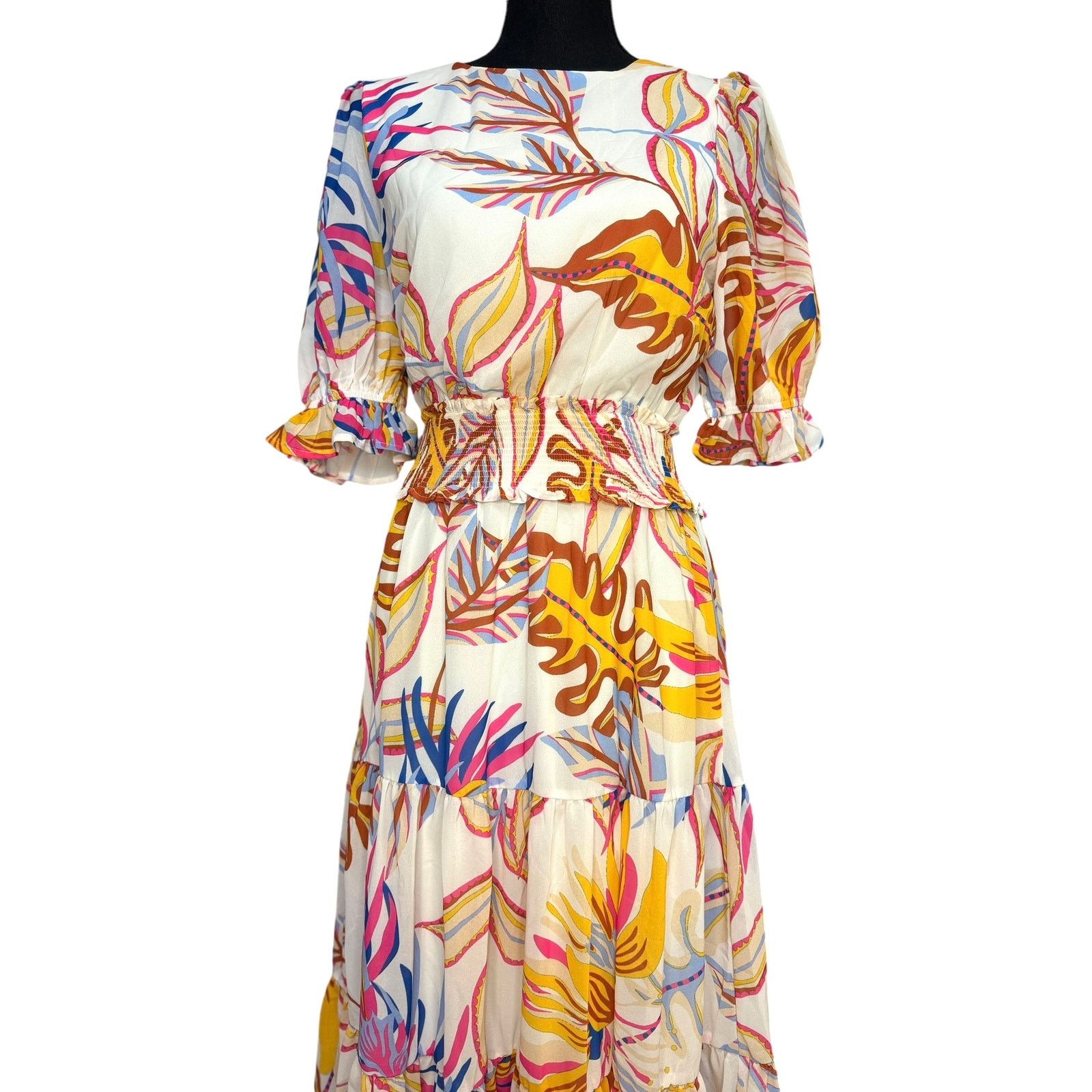 Other BOHO Floral Flying Tomato Dress Fall Ruffle Puff Sleeve sml Size S / US 4 / IT 40 - 3 Thumbnail