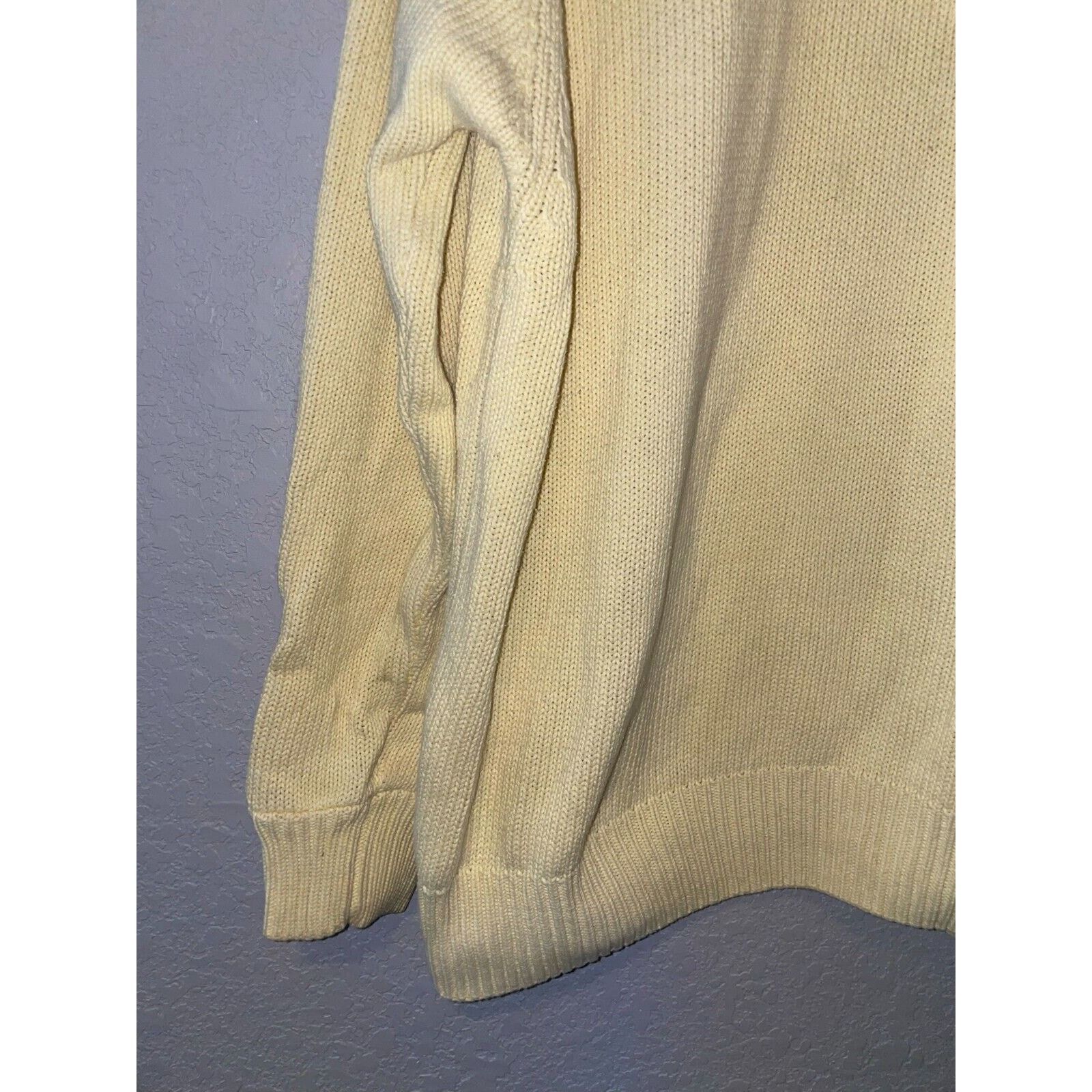 Eddie Bauer Y2K Eddie Bauer 100% Cotton USA Made Yellow Sweater 2000s XL Size XL / US 12-14 / IT 48-50 - 5 Thumbnail