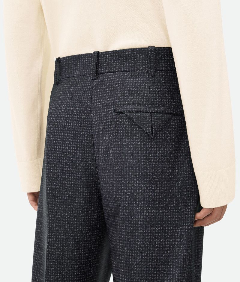 Bottega Veneta o1bcso1str0426 Printed Leather Houndstooth Pants in Black Size US 32 / EU 48 - 4 Thumbnail