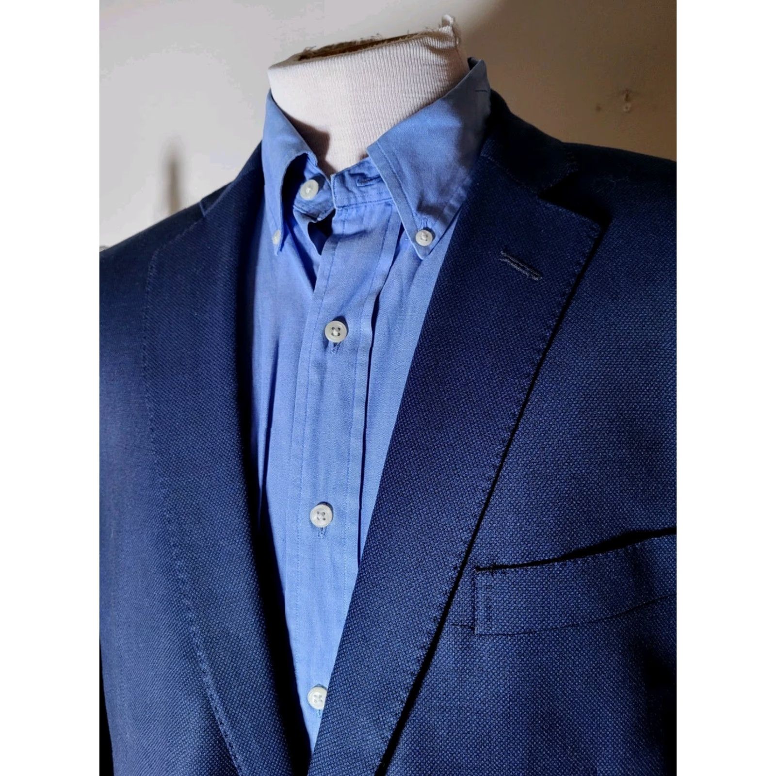Brooks Brothers Brooks Brothers Regent Blue Black Check Birdseye Suit 46L Jacket Blazer Pant W40 2 Piece Men Size 46R - 3 Thumbnail