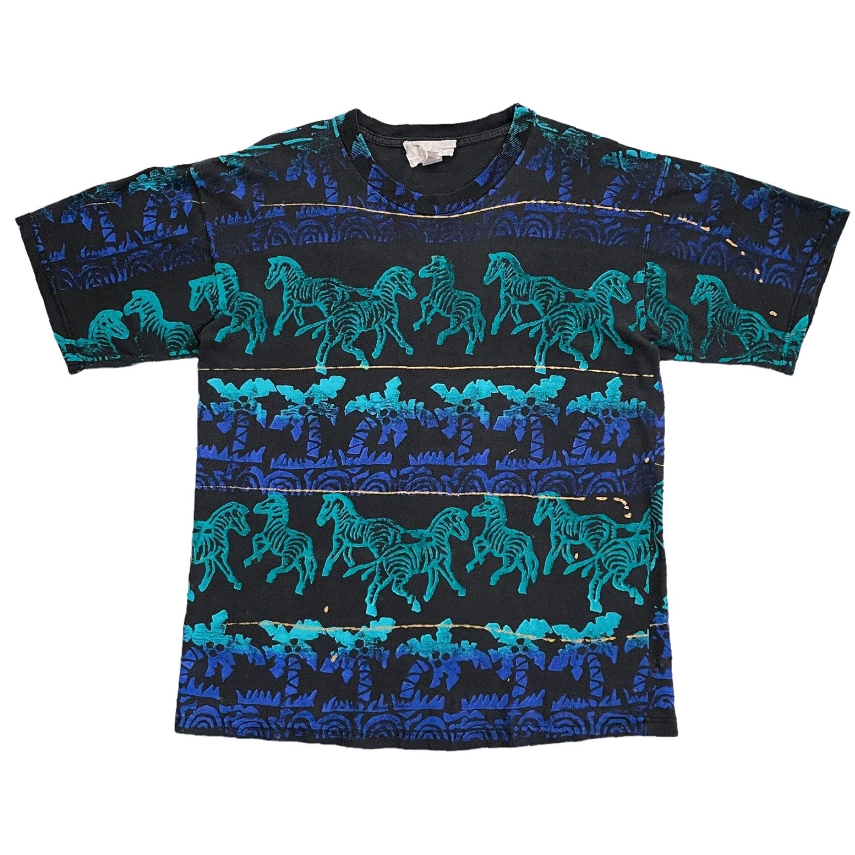 Vintage VINTAGE 90s Zebra All Over Print Shirt Men XL Black T-Shirt, 90s, Mens, XL, Vintage, Zebra, All Over Print, Shirt, Men, 90s, Black, XL Size US XL / EU 56 / 4 - 2 Thumbnail