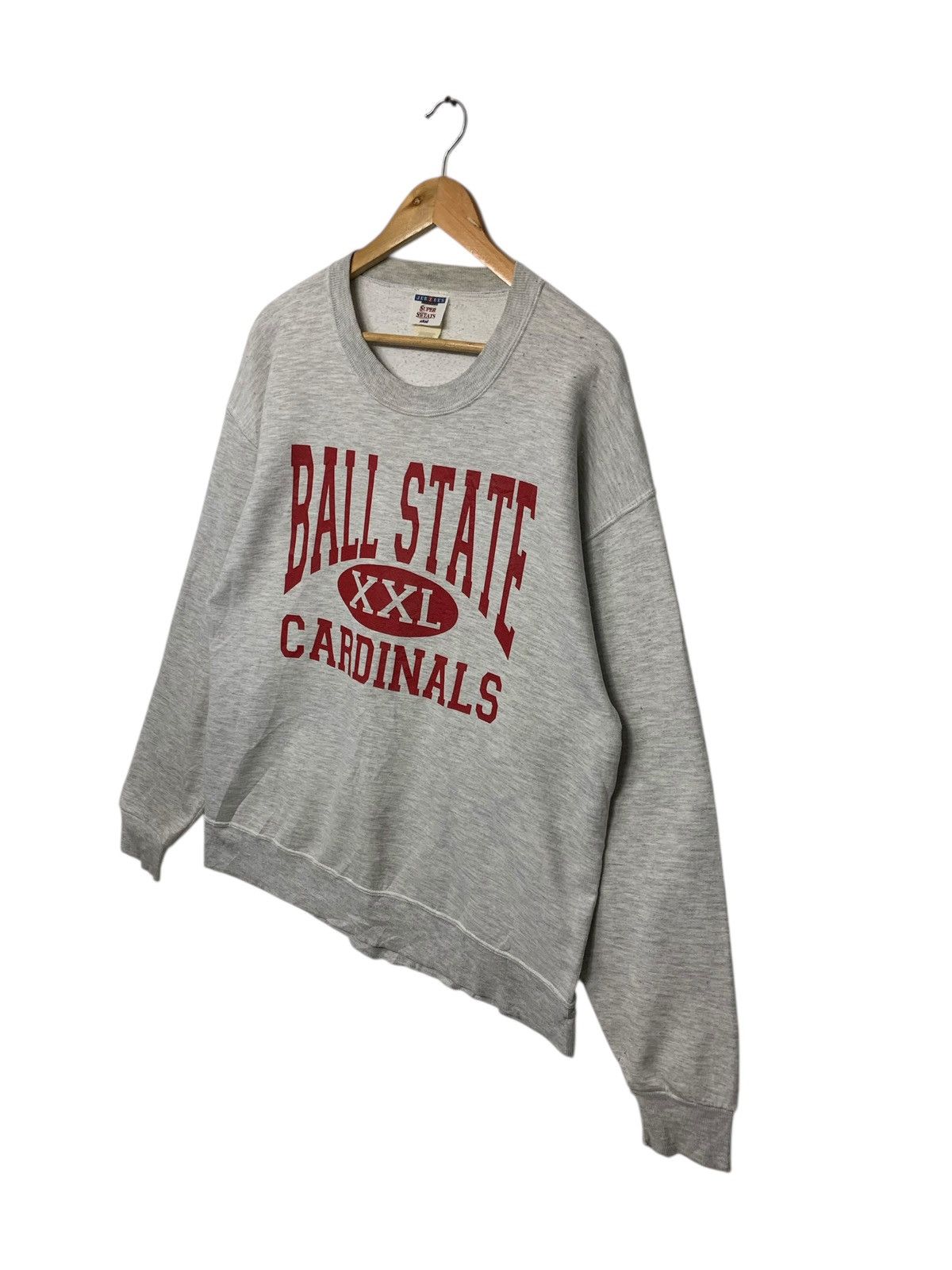 Jerzees Vintage 90's Ball State Cardinals By Jerzees Sweatshirt Size US L / EU 52-54 / 3 - 2 Thumbnail