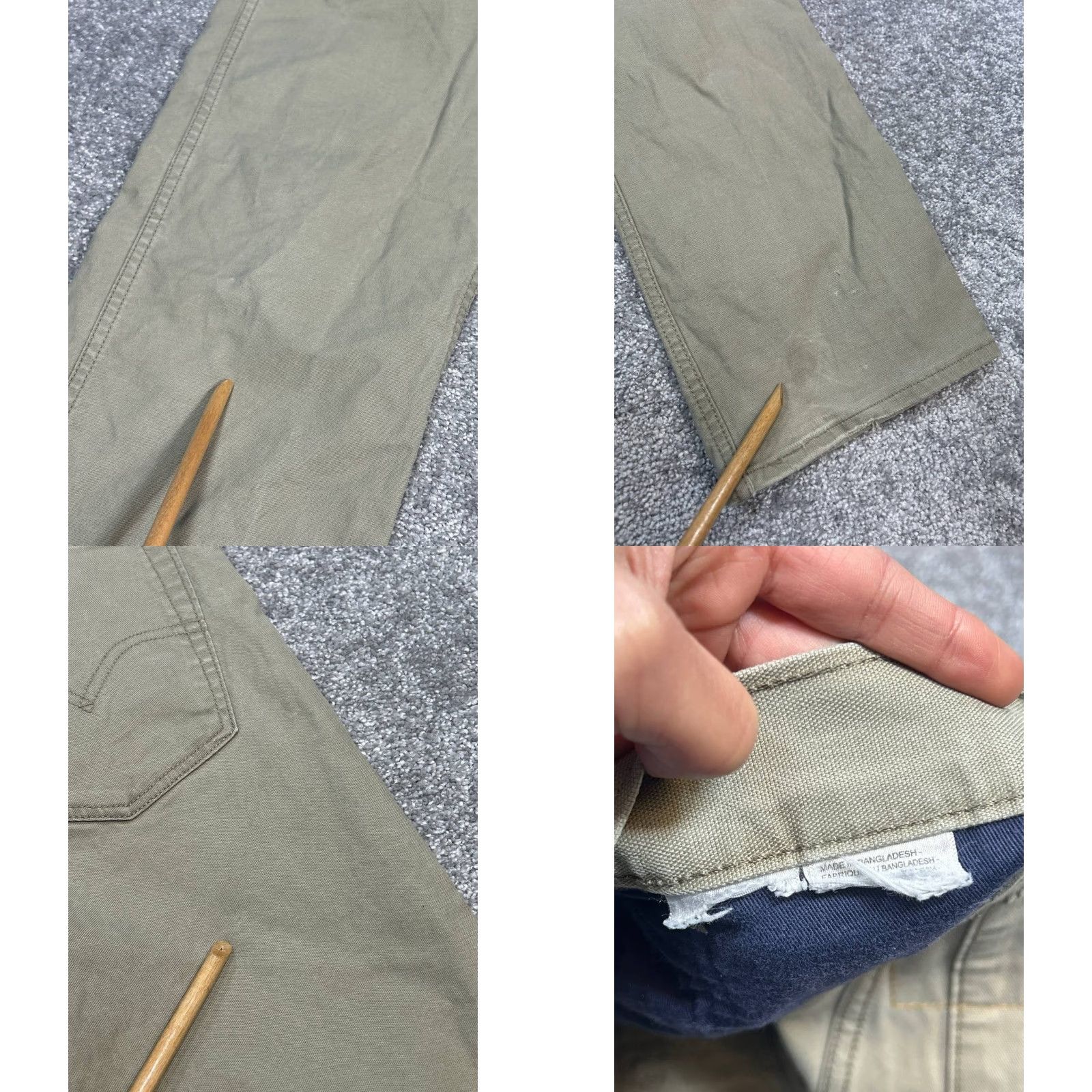 Levi's Levis Workwear Jeans Mens 32 Gray Denim Cotton Stretch Mid Rise Straight 32x31 Regular 32 Inseam 5-Pocket Size US 32 / EU 48 - 8 Thumbnail