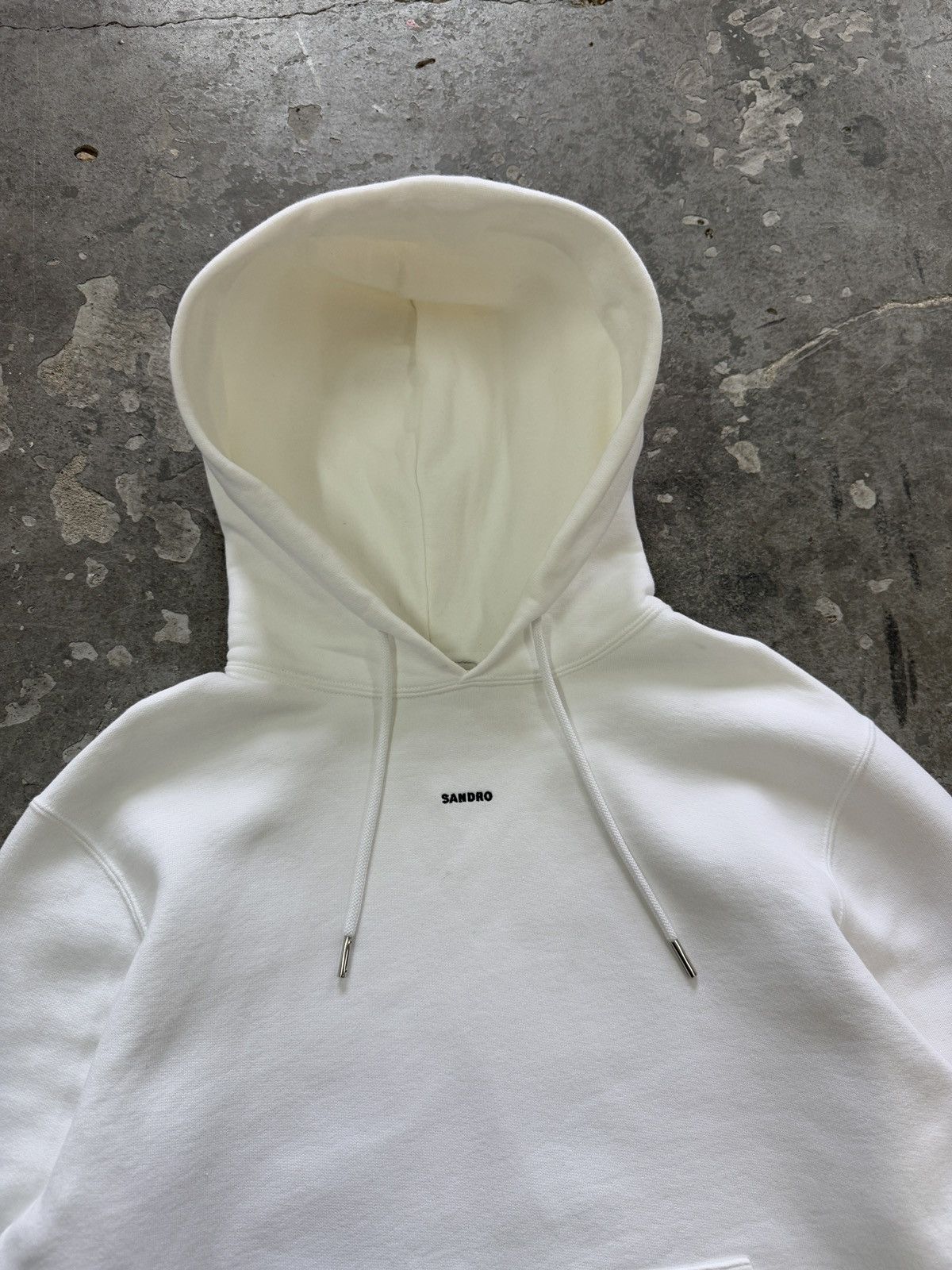 Sandro Sandro White Centrum Logo Hoodie Size US M / EU 48-50 / 2 - 2 Thumbnail
