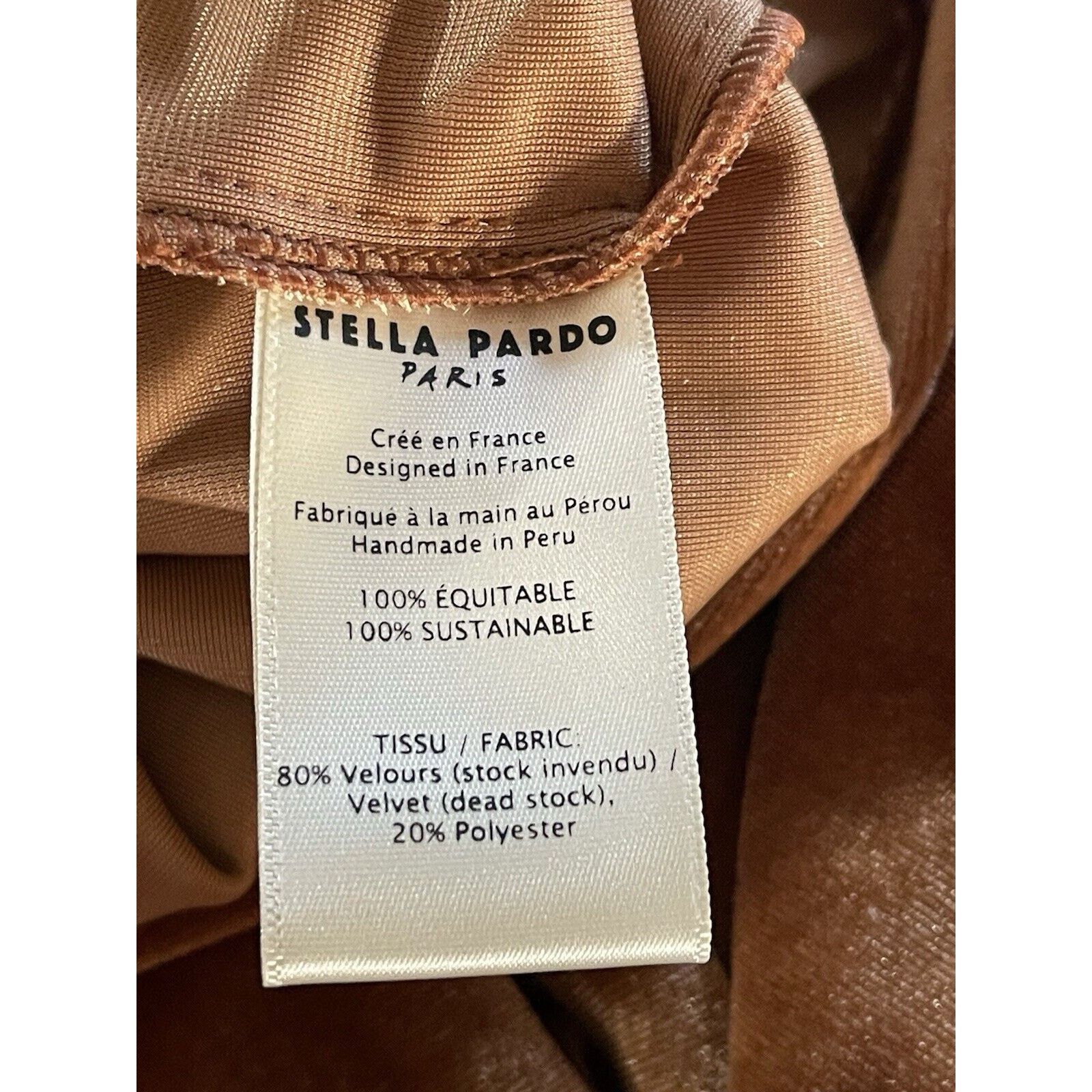 Other Stella Pardo High Waist Wide Leg Velour Camel Velour Small Size 27" / US 4 / IT 40 - 12 Thumbnail