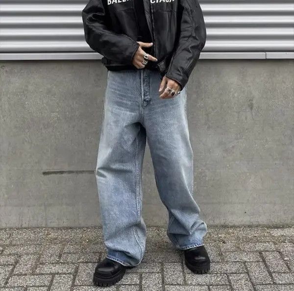 Japanese Brand Wakiko x Junko Washed Blue Baggy Jeans Pants Oversized y2k Size US 34 / EU 50 - 1 Thumbnail