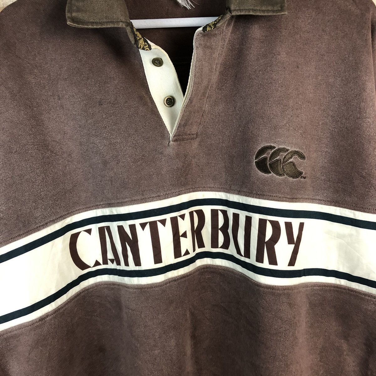 Canterbury of New Zealand Canterbury Of New Zealand Dark Brown Rugby Polo Shirt #A1936 Size US L / EU 52-54 / 3 - 9 Thumbnail