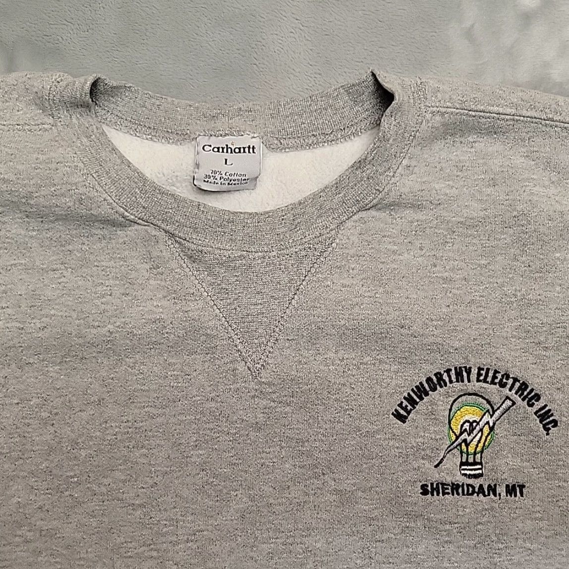 Carhartt VINTAGE Carhartt Sweatshirt Men L Gray Fleece Heavyweight Workwear Crewneck K124 HGY Size US L / EU 52-54 / 3 - 4 Thumbnail
