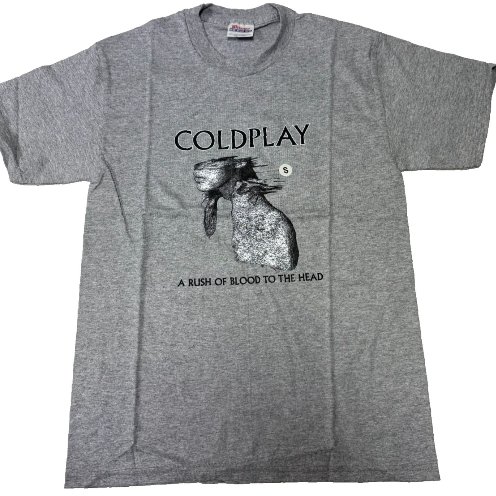 Hanes VINTAGE Coldplay 2002 Graphic Tee Men’s Small Gray Original Size US S / EU 44-46 / 1 - 2 Thumbnail