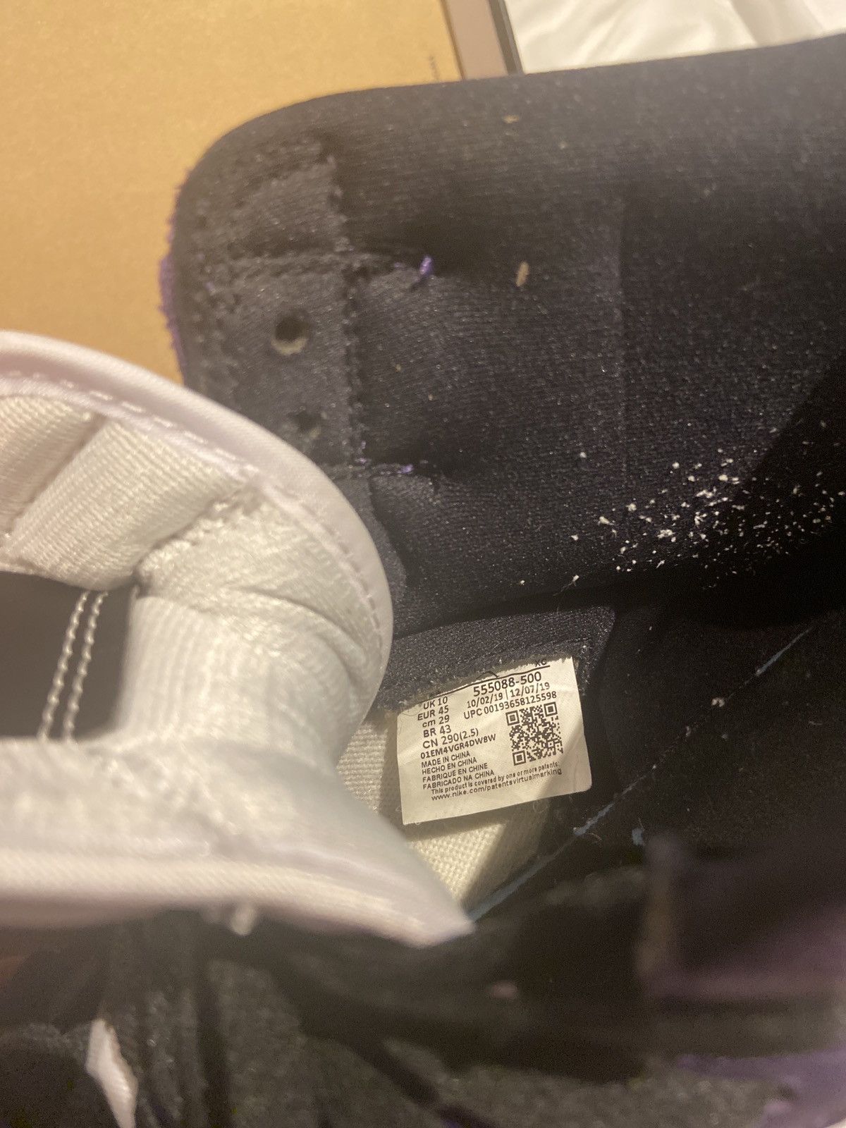 Jordan Brand × Nike Nike air jordan 1 highs court purple in uk10/us11 Size US 11 / EU 44 - 11 Thumbnail