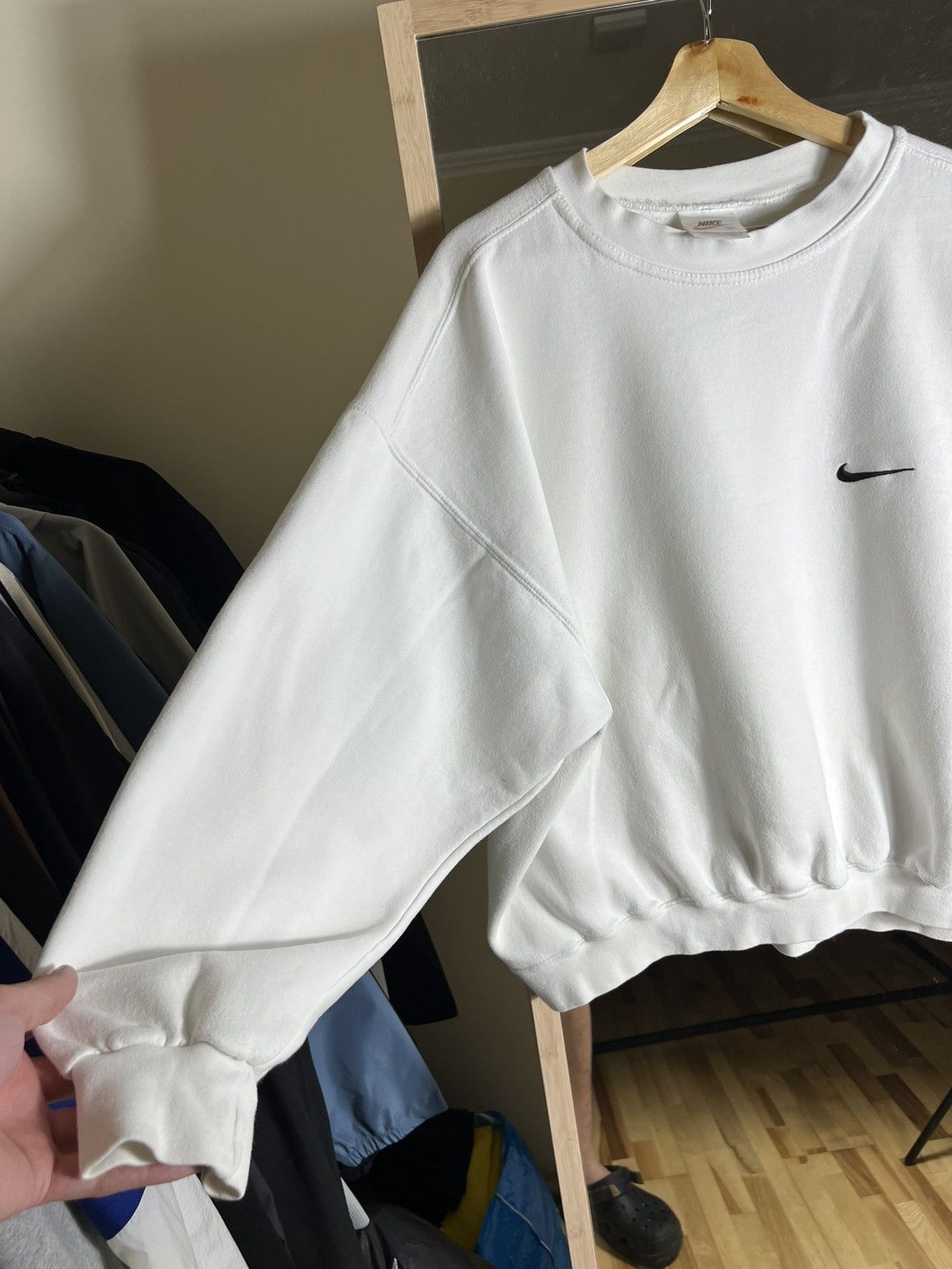 Nike Vintage Nike Small Swoosh Oversized Sweatshirt Y2K USA Size US L / EU 52-54 / 3 - 11 Thumbnail