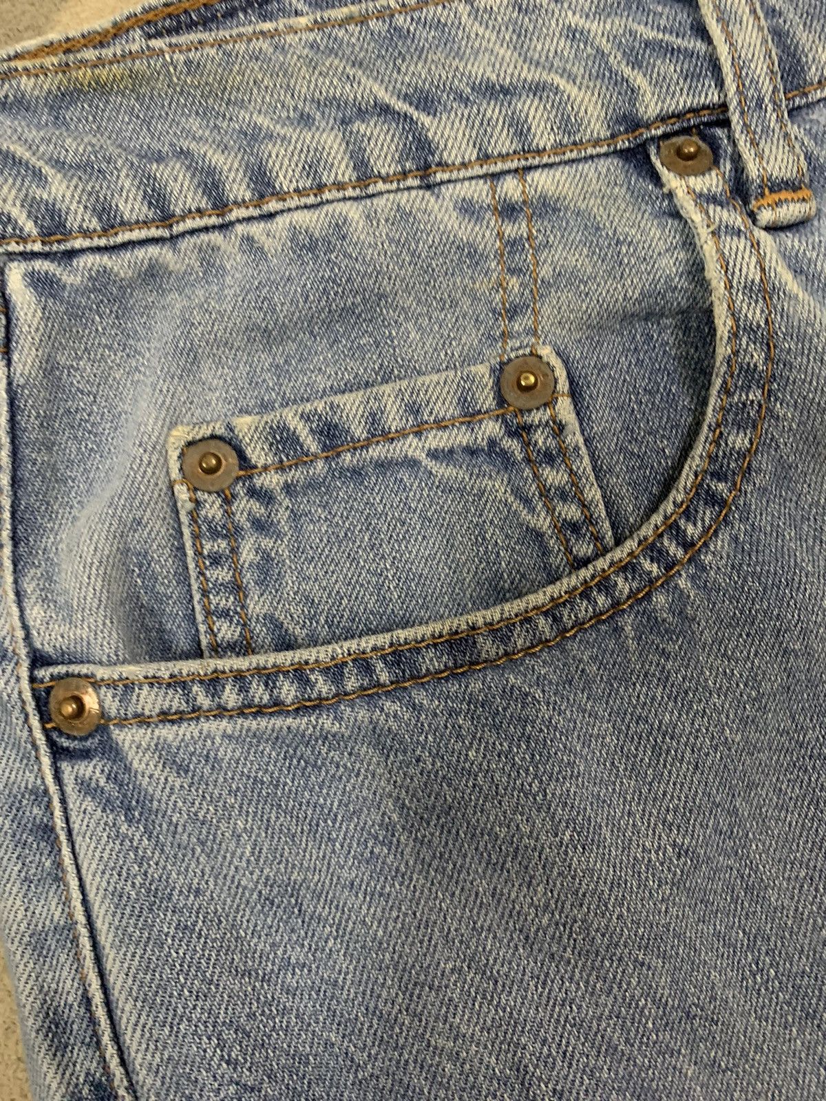 Levi's Vintage 90s Levis 529 White Tab Blue Washed Baggy Jeans Size US 33 - 6 Thumbnail