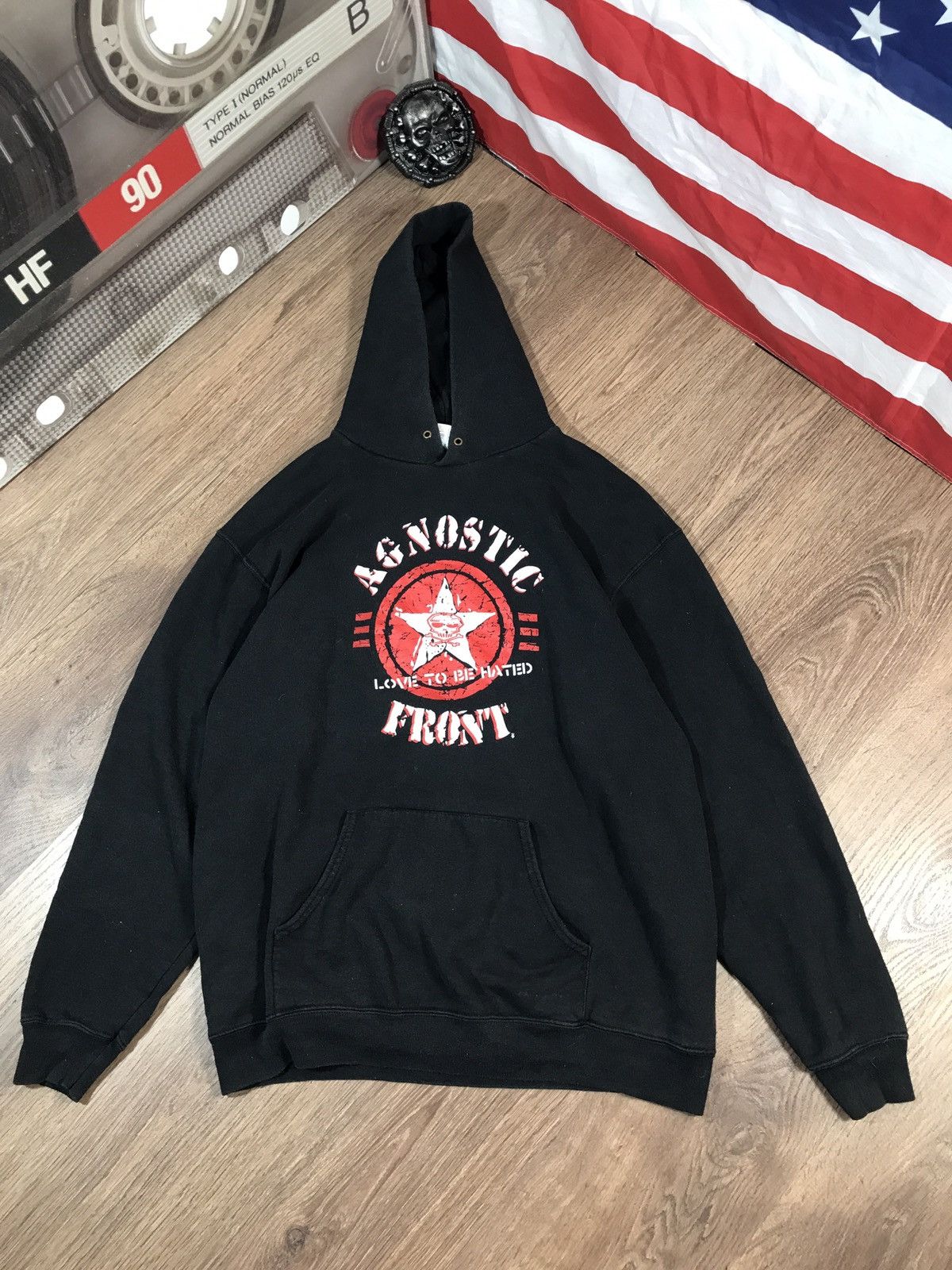 Band Tees × Vintage Agnostic Front Vintage Rare Hoodie Size US XL / EU 56 / 4 - 1 Thumbnail
