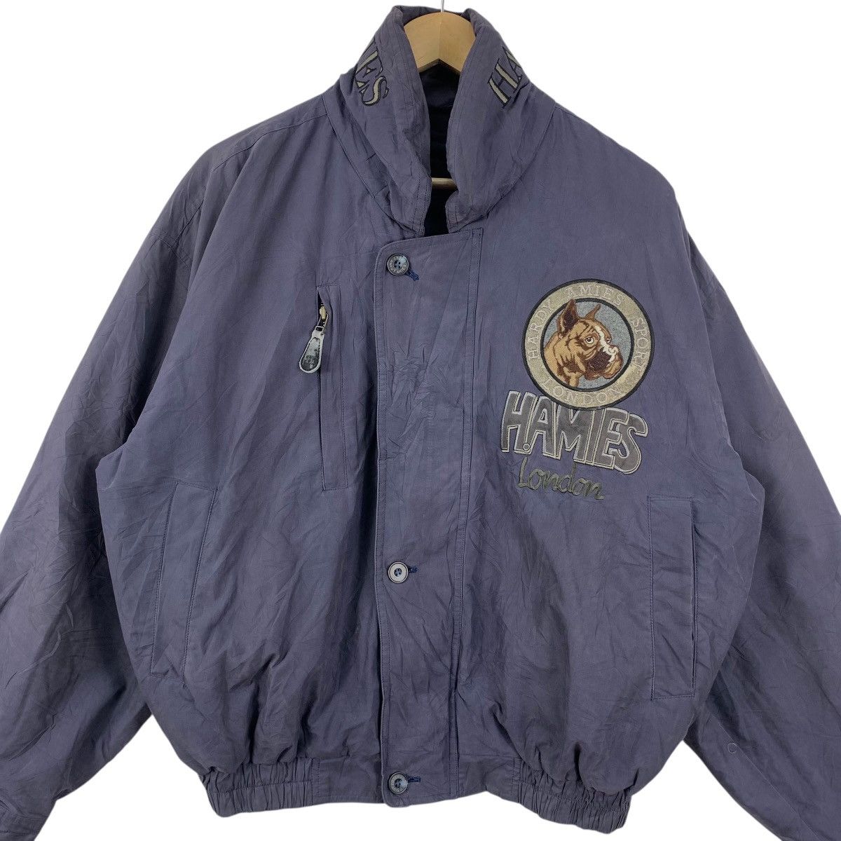 Hardy Amies Vintage HARDY AMIES LONDON Bulldog Bomber Jacket Puffer Size L / US 10 / IT 46 - 5 Thumbnail
