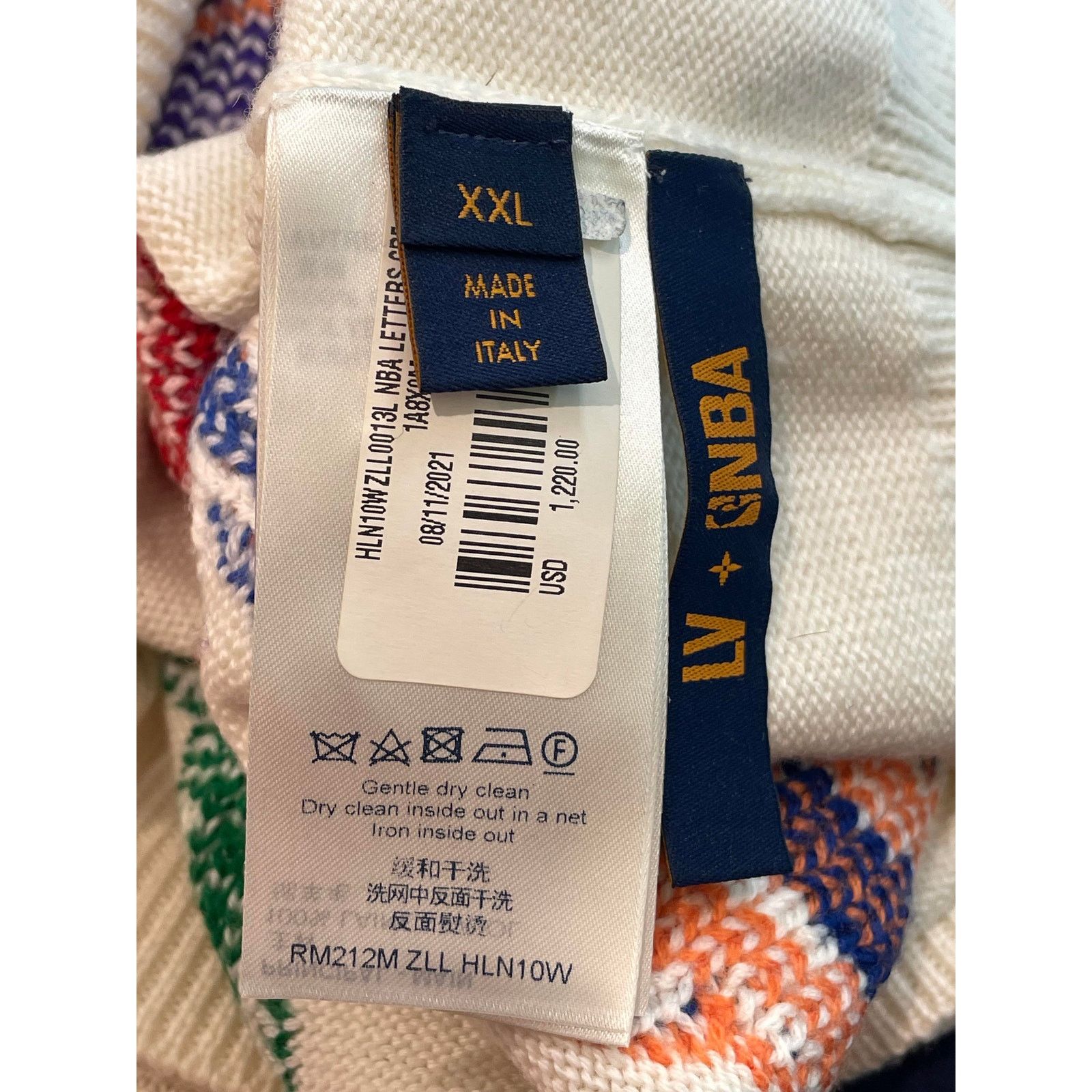Louis Vuitton LV x NBA Crewneck Cream Multi ABC Size XXL / US 16-18 / IT 52-54 - 10 Thumbnail
