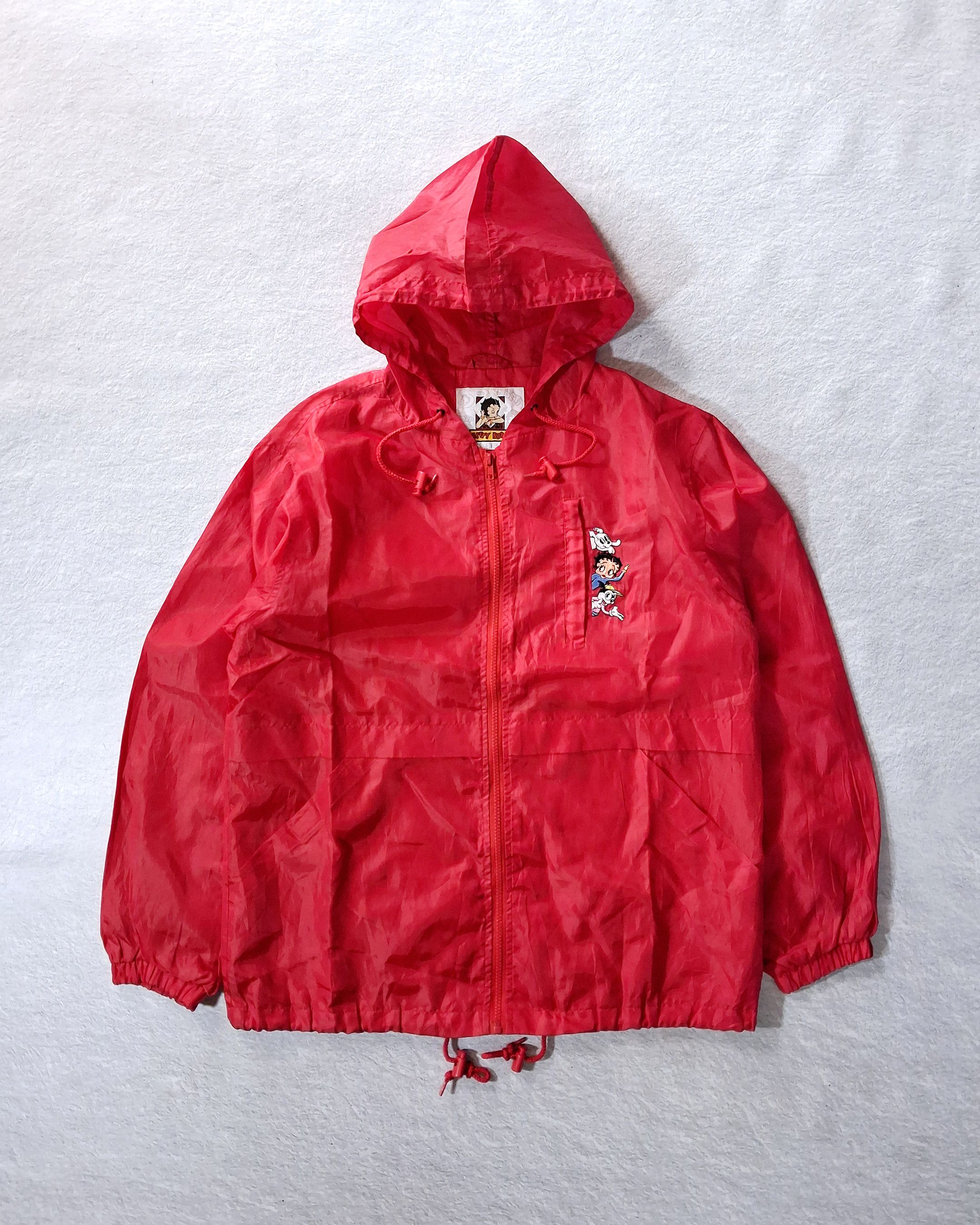 Vintage BETTY BOOP WINDBREAKER HOODED JACKET Size L / US 10 / IT 46 - 1 Thumbnail