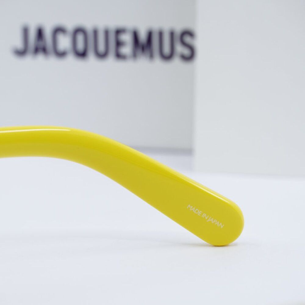 Jacquemus Jacquemus Capri Rectangular Sunglasses Yellow\Grey Size ONE SIZE - 8 Thumbnail