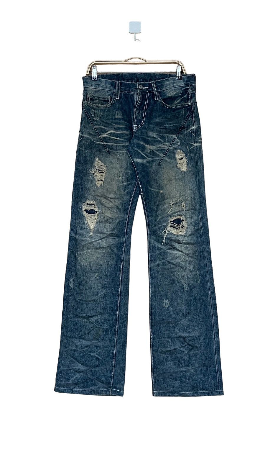 If Six Was Nine × Japanese Brand Vintage Japanese Brand Urban Craft Ripped Jeans 1990s Size US 32 / EU 48 - 1 Thumbnail