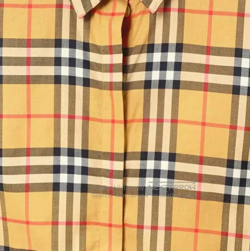 Burberry Burberry Brown Cotton Long Sleeve Cropped Shirt. Size S / US 4 / IT 40 - 6 Thumbnail