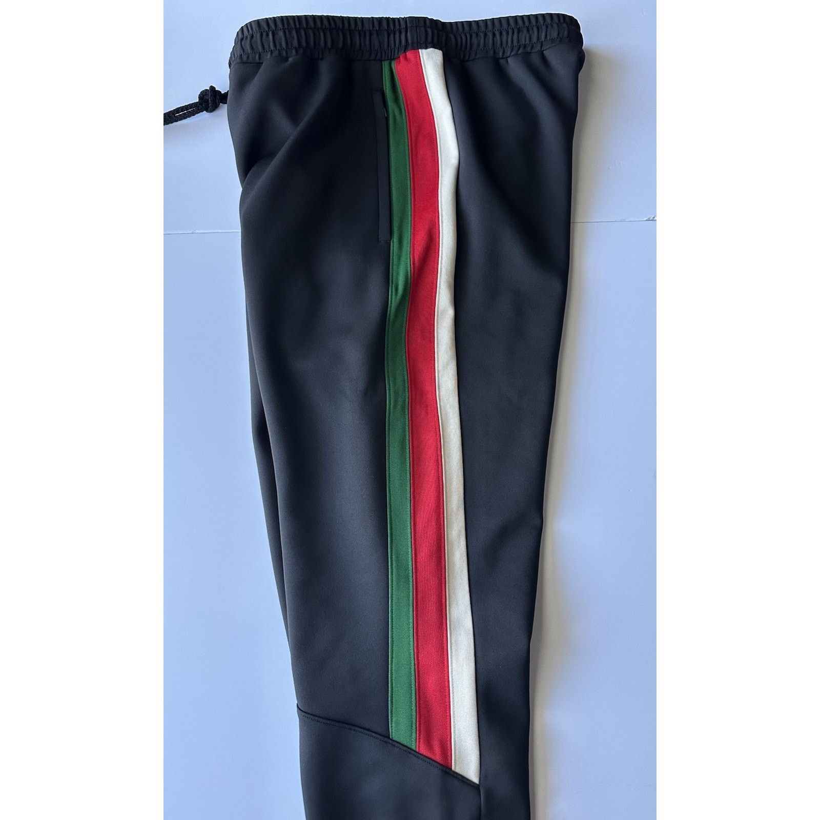 Gucci Neoprene Black Web Jogging Pants 3XL (36”) 698461