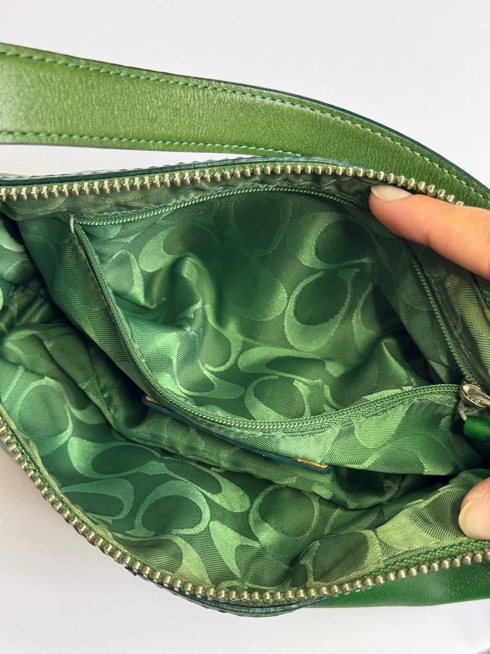 Coach Y2K Coach Hampton Mini Demi Baguette Shoulder Kelly Green Size ONE SIZE - 13 Thumbnail