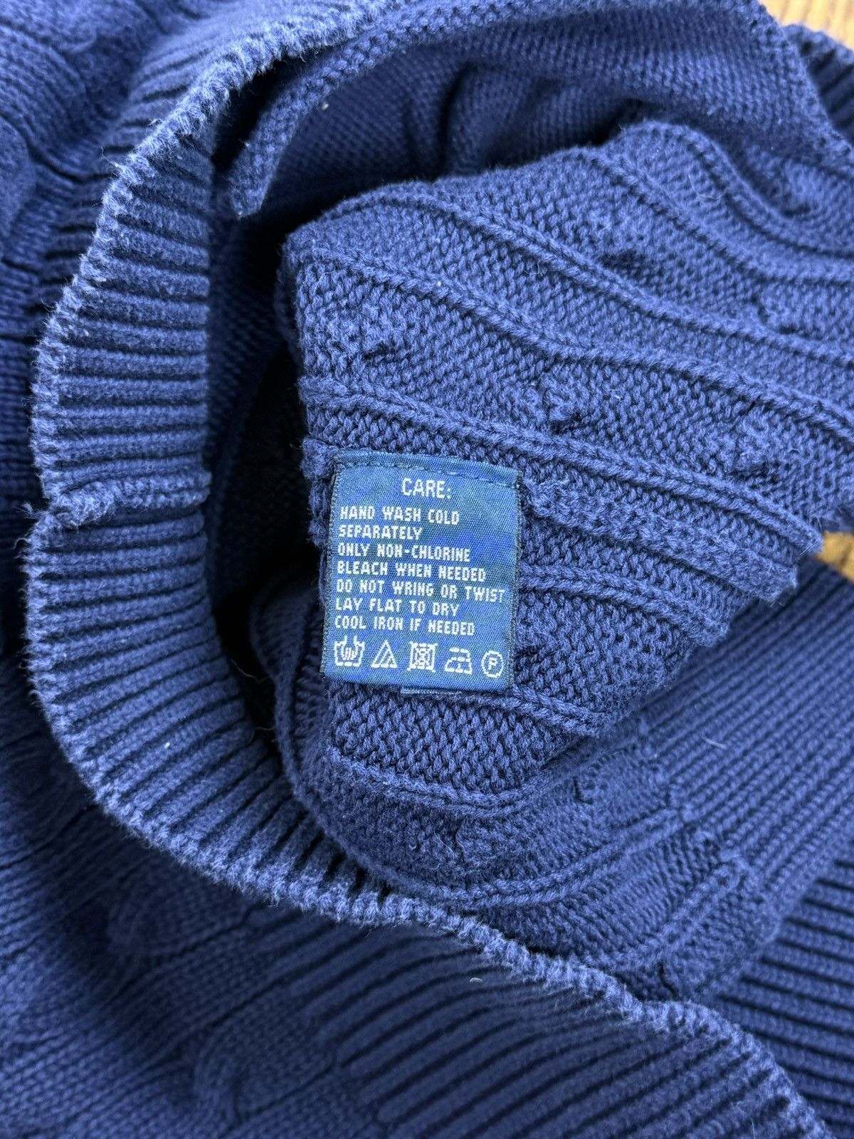 Polo Ralph Lauren Polo Ralph Lauren Cotton Cable Knit Cardigan Sweater Blue M Size US M / EU 48-50 / 2 - 8 Thumbnail
