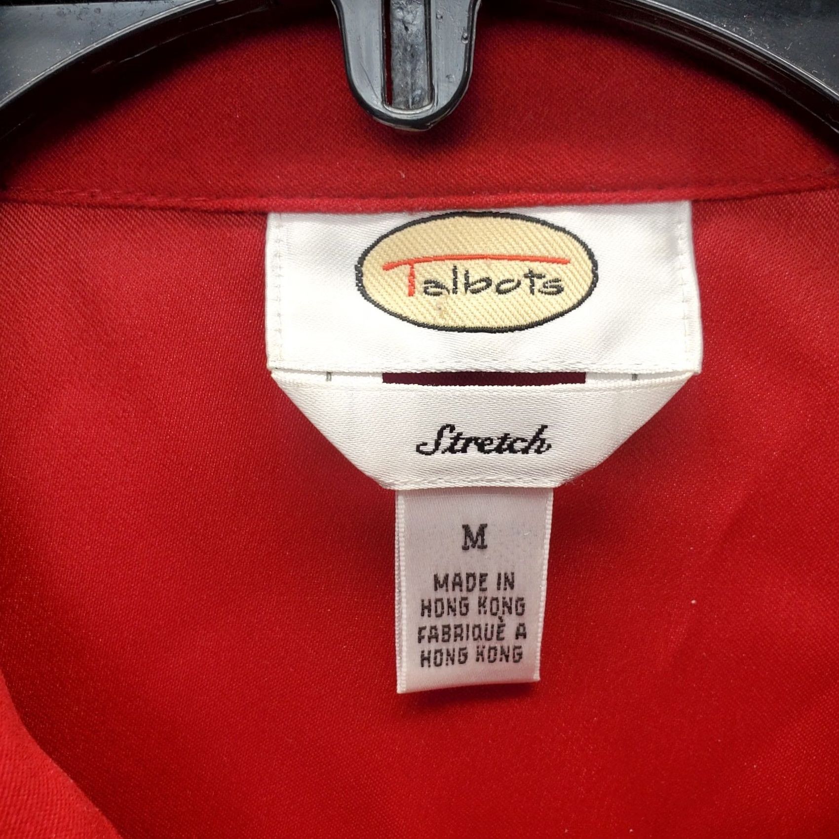 Talbots Talbots Shirt Womens Size M Red Twill Stretch Wrinkle Free Collared Button Up Size M / US 6-8 / IT 42-44 - 5 Thumbnail