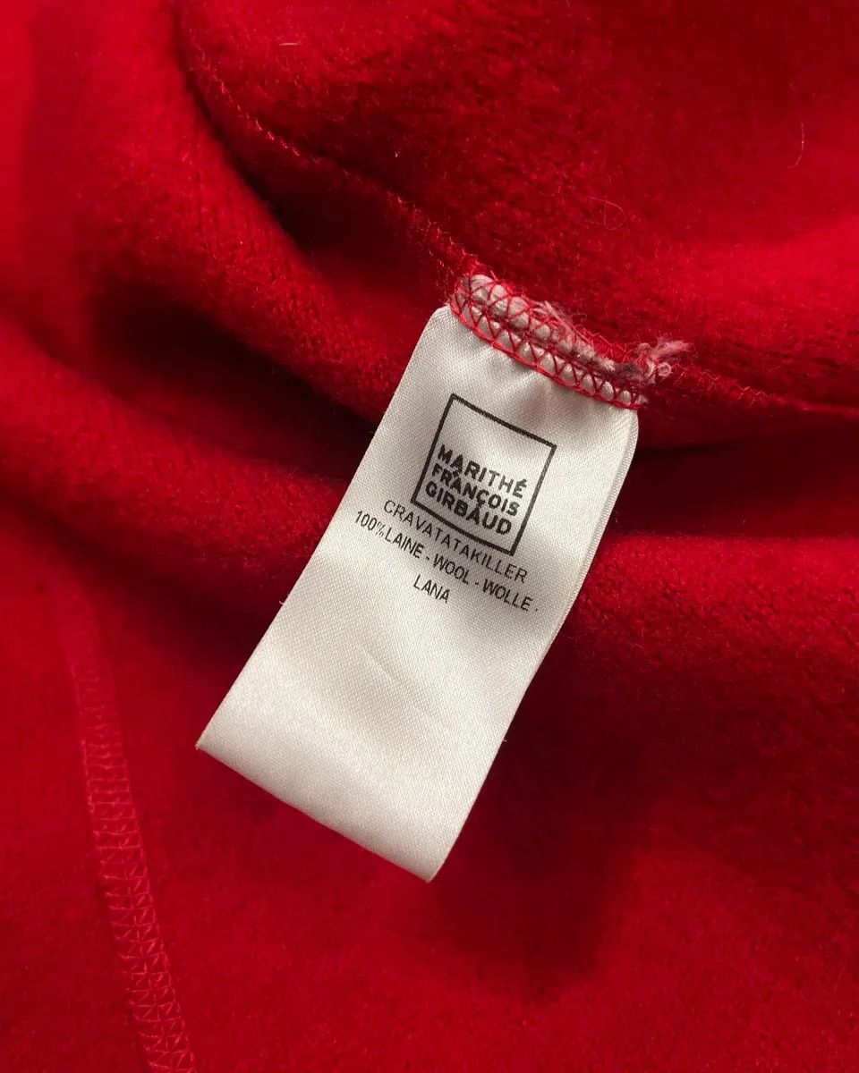 Marithe + Francois Girbaud 1990s Marithé + François Girbaud Red Wool Scalloped Collar Jacket Size M / US 6-8 / IT 42-44 - 11 Thumbnail