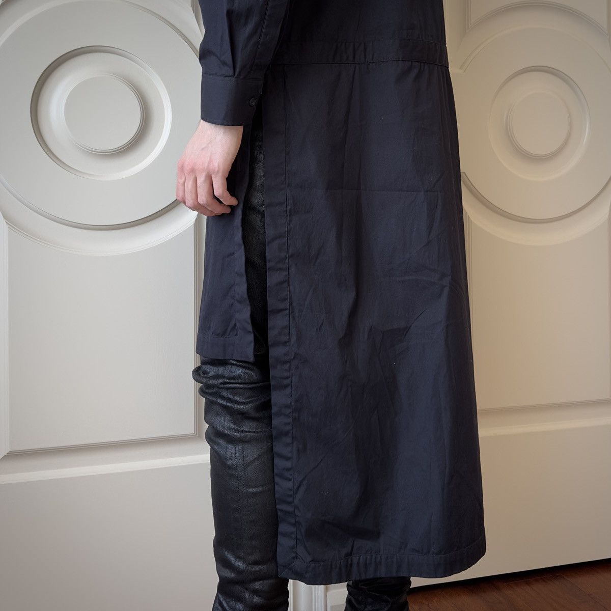 Givenchy Givenchy S/S 2013 Tisci-Era Elongated Black Dress Shirt Size US M / EU 48-50 / 2 - 3 Thumbnail