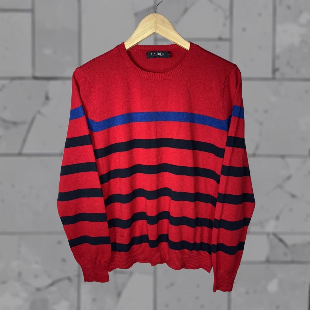 Ralph Lauren Lauren Ralph Lauren BLACK LABEL Striped Crew Neck Long Sleeve Sweater Womens XL Size XL / US 12-14 / IT 48-50 - 1 Thumbnail