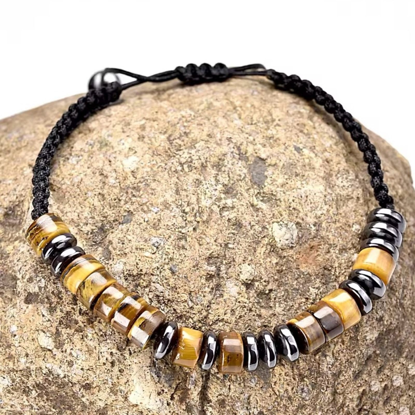 Other Men’s Tiger Eye Stone Beaded Bracelet For Men Size ONE SIZE - 1 Thumbnail