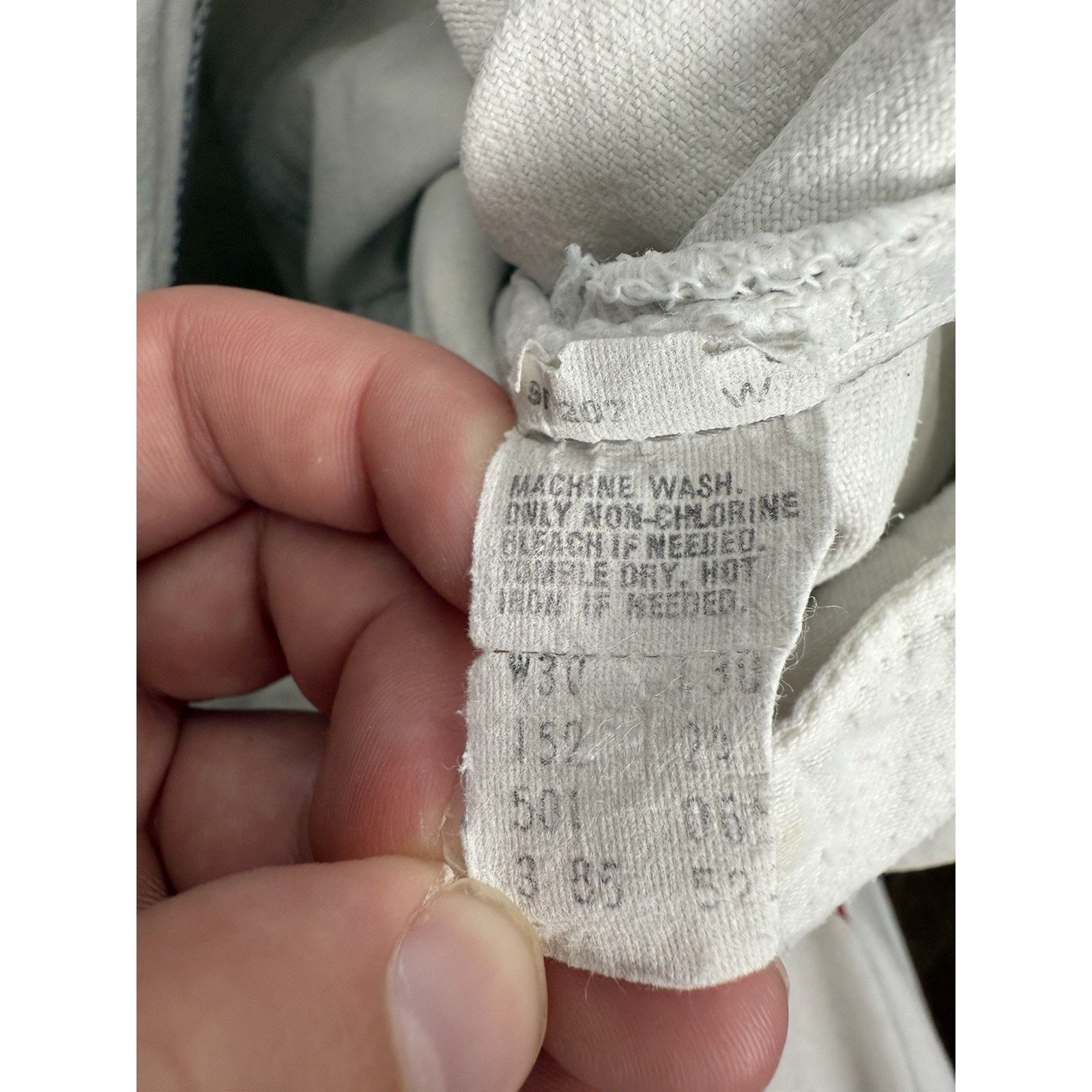 Levi's Vintage 80s Levi 501 Jeans White 30x30 | 29.5/29.5 Size US 30 / EU 46 - 3 Thumbnail