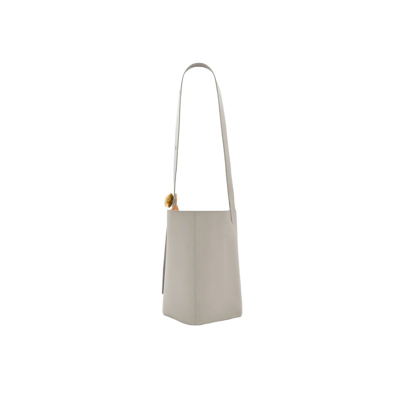 Loewe LOEWE Pebble Medium $2990 Shell Gray Smooth Leather Bucket B Size ONE SIZE - 3 Thumbnail