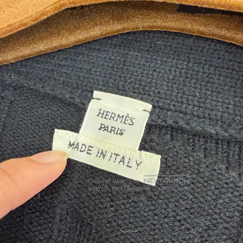 Hermes Hermes Black Striped H Monogram Wool Knit Cardigan Size S / US 4 / IT 40 - 4 Thumbnail