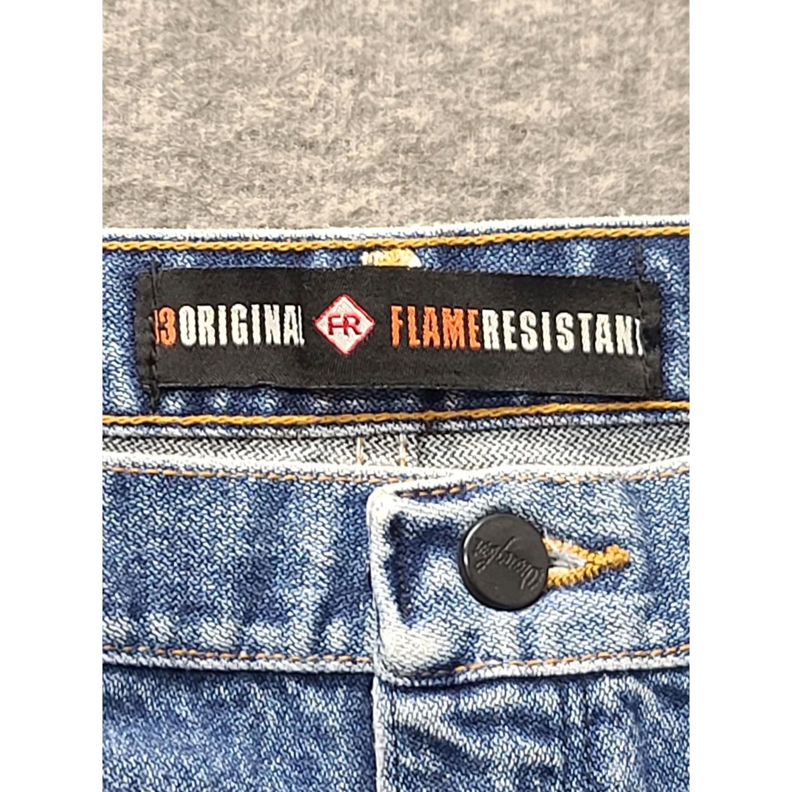 Wrangler Wrangler Jeans FR13MWZ Men 38x30 Flame Resistant Mid Rise Regular Fit Blue Denim 100% Cotton Jeans Size US 38 / EU 54 - 2 Thumbnail