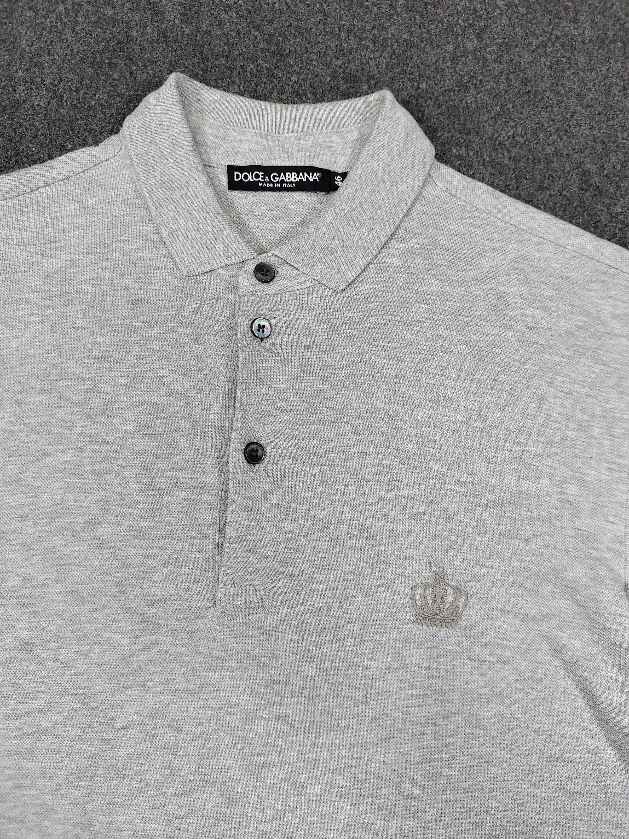Dolce & Gabbana D&G - Crown Embroidery Logo Luxury Designer Polo Shirt Size US M / EU 48-50 / 2 - 3 Thumbnail