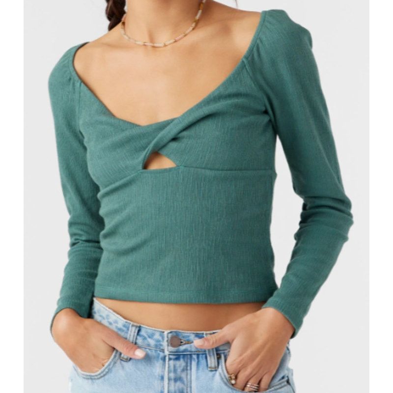 O'Neill NEW O'Neill Kristina Silver Pine Long Sleeve Center Twist XL Size XL / US 12-14 / IT 48-50 - 1 Thumbnail