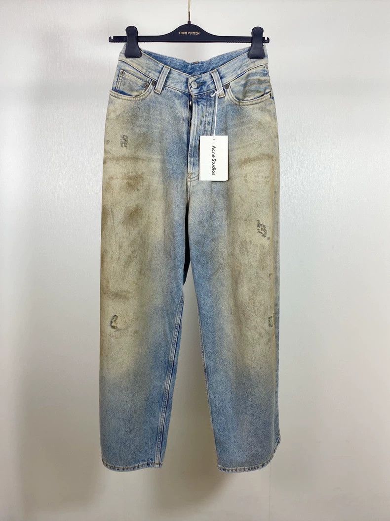 Acne Studios Acne Studios Wide Leg Distressed Pants-dmc Size US 30 / EU 46 - 1 Thumbnail