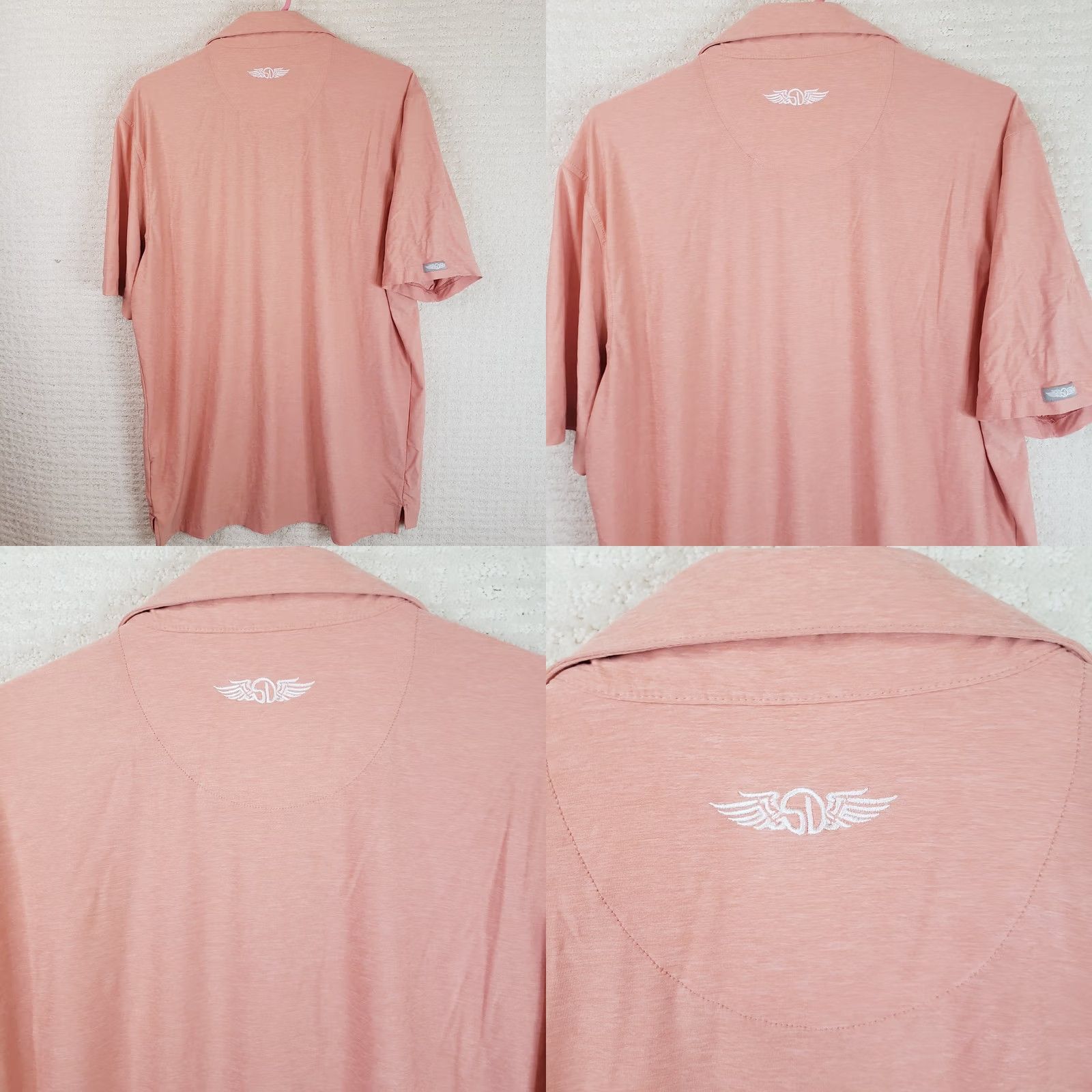 Vintage Straight Down Performance Golf Polo Shirt Men M Coral Collared Button Closure Golf Belfair Hilton Head Size US M / EU 48-50 / 2 - 8 Thumbnail