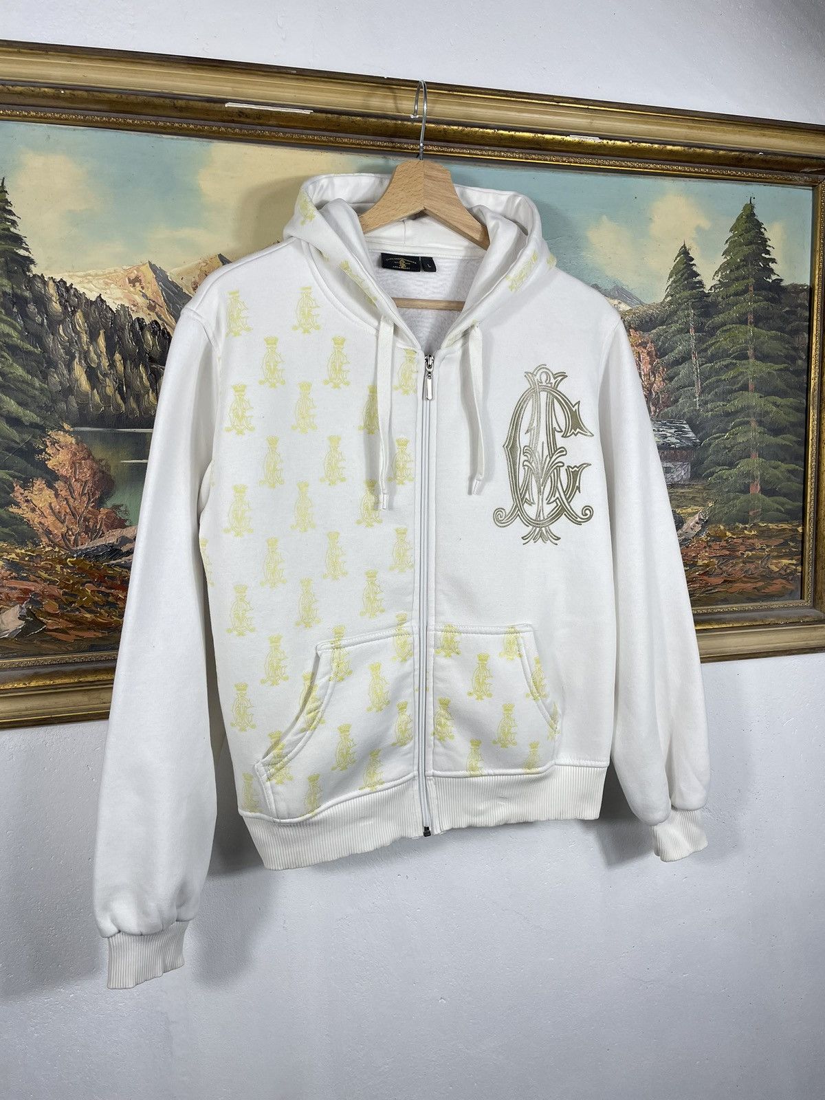 Christian Audigier × Ed Hardy × Vintage Ed Hardy Retro 00s Hoodie With Crystals Affliction Grunge Size L / US 10 / IT 46 - 4 Thumbnail