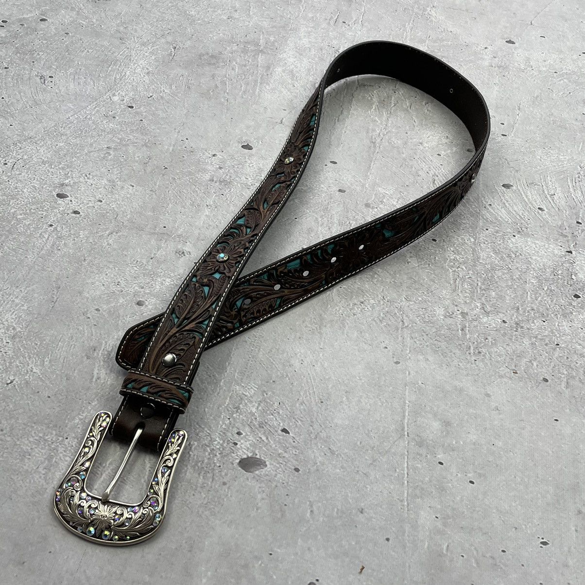 Ariat × Japanese Brand Hype Ariat brown leather belt style hysteric glamour y2k Size ONE SIZE - 4 Thumbnail