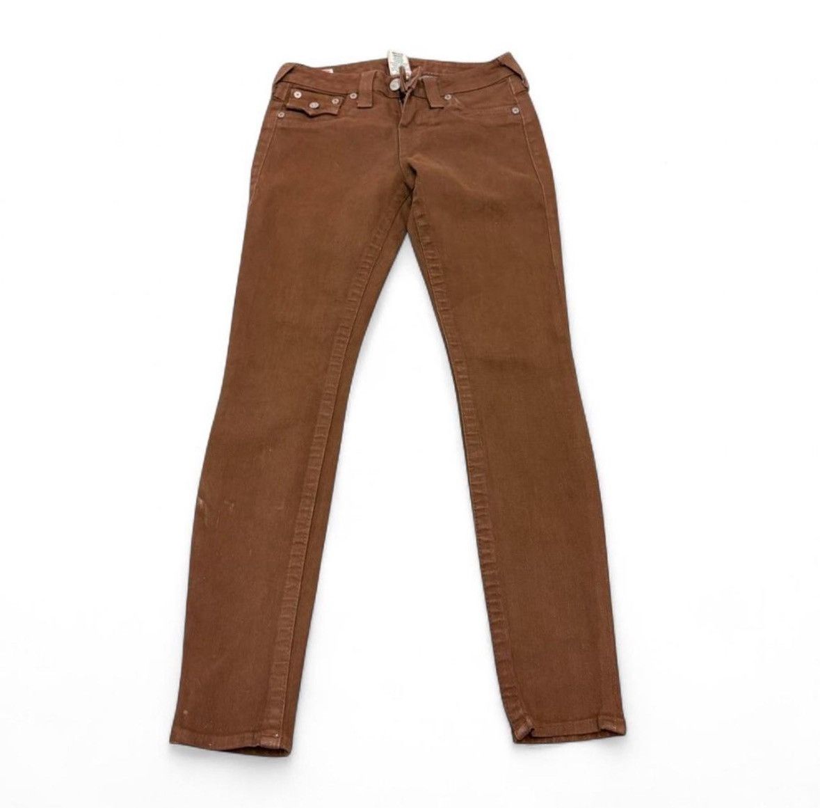 True Religion Rare Label Vintage Brown True Religion skinny jeans W25 Size 25" / US 0 / IT 36 - 3 Thumbnail