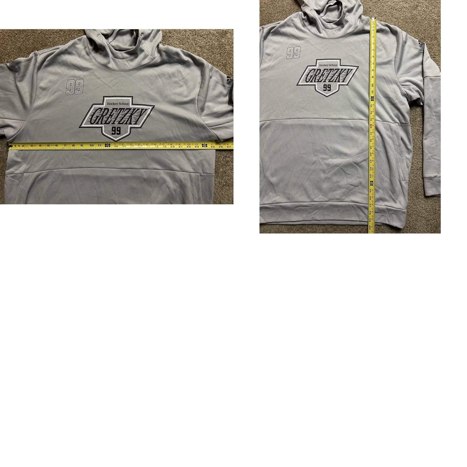 Adidas Gretzky 99 Hockey School Adidas Hoodie Grey 2XL Hoodie Size US XXL / EU 58 / 5 - 8 Thumbnail
