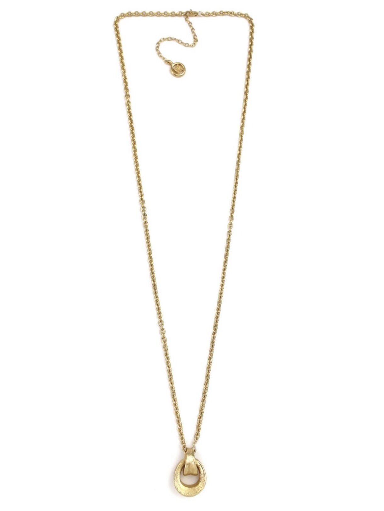 Vintage Vintage Givenchy 2000s Oval Gold Loop Necklace Size ONE SIZE - 1 Thumbnail