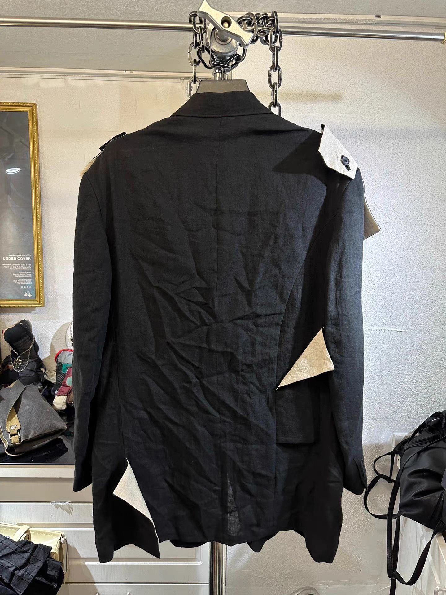 Yohji Yamamoto Asymmetrical Shoulder Button Front Jacket Size US M / EU 48-50 / 2 - 5 Thumbnail