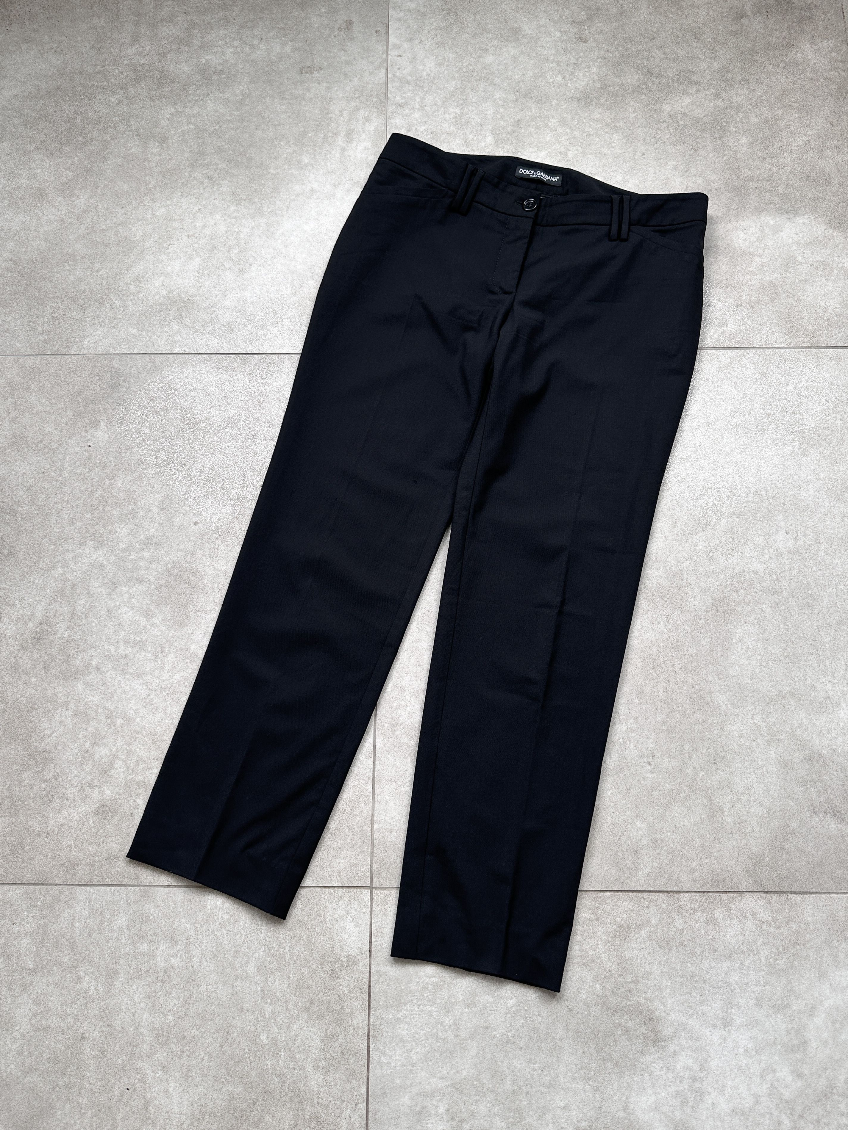 パンツ DOLCE&GABBANA WIDE BLACK PINSTRIPED PANTS Straight-leg pinstripe pants in Black for Men