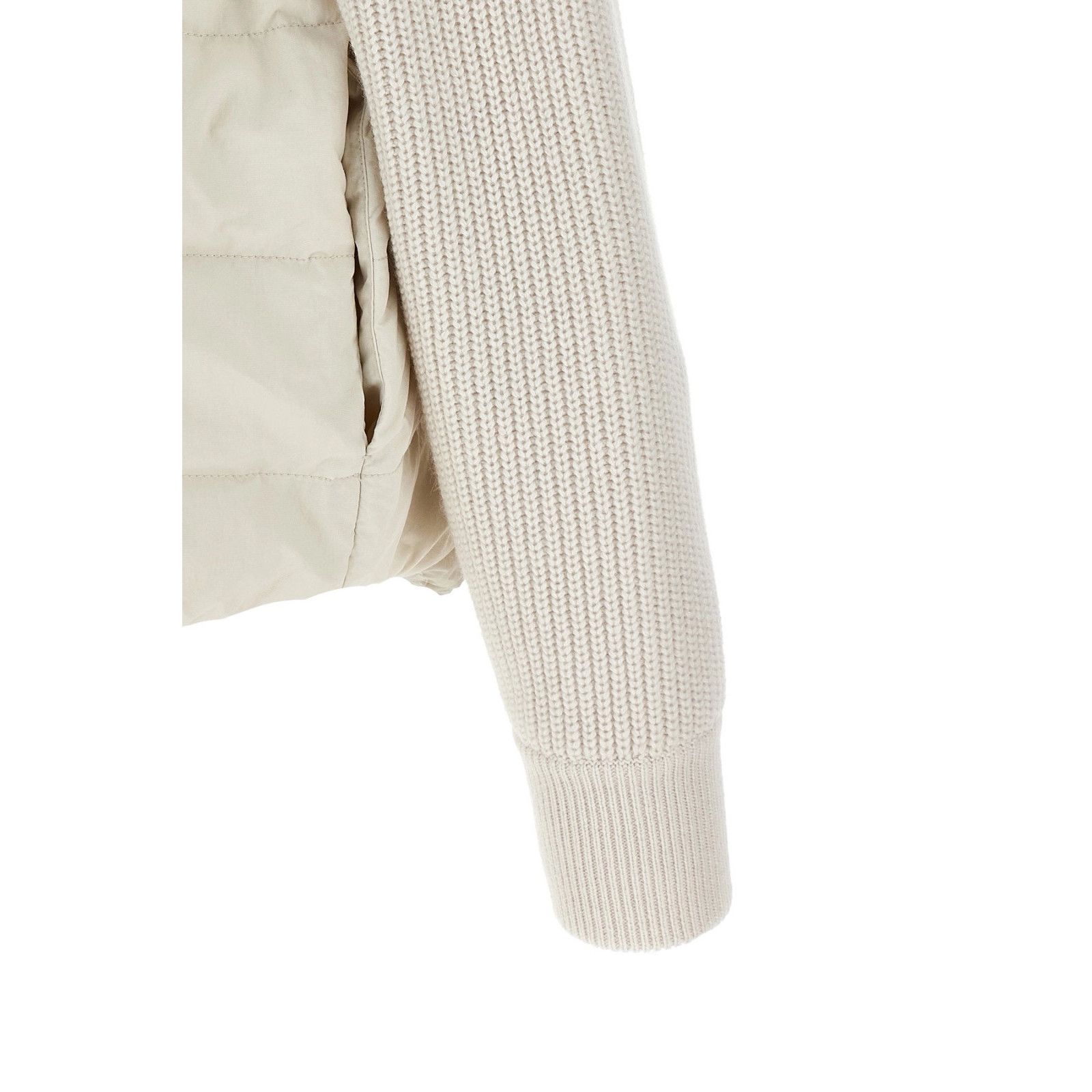 Brunello Cucinelli BRUNELLO CUCINELLI White Nylon Wool Down Jacket New & Authe Size S / US 4 / IT 40 - 4 Thumbnail