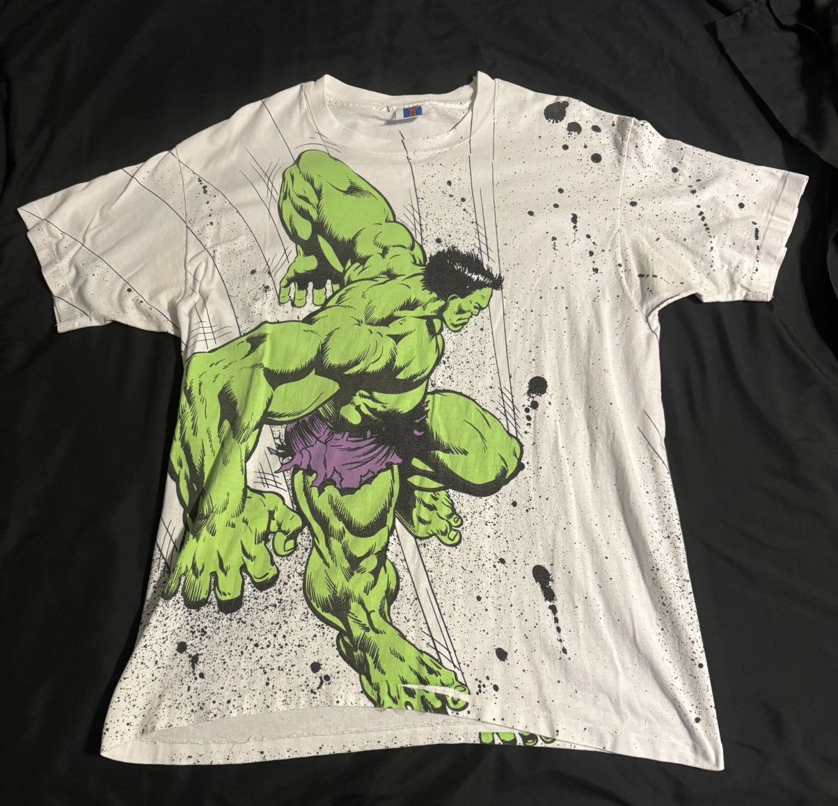 image of 1992 The Incredible Hulk Marvel Comics Mega Vintage Shirt in White, Men's (Size XL)